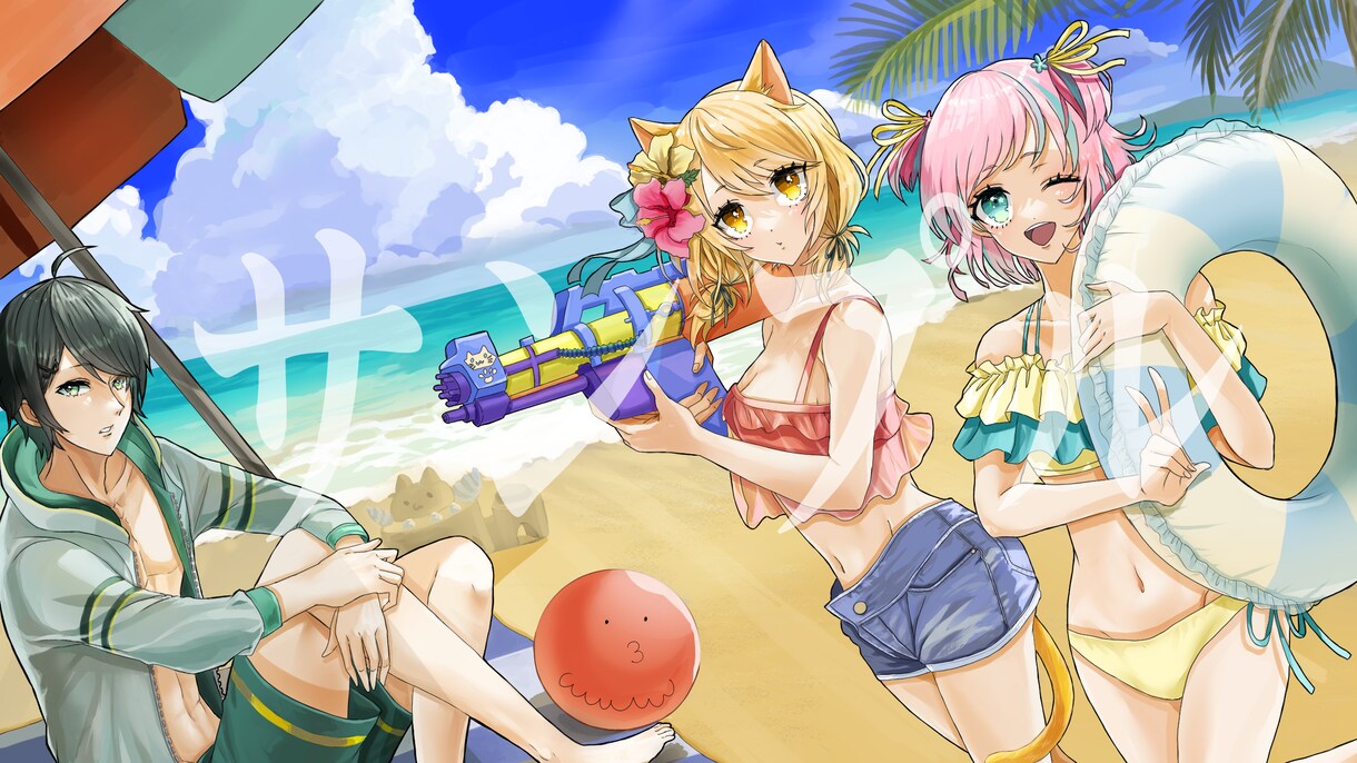 ご要望のシュチュエーション一枚絵を描きます ご要望シュチュエーションで美少女絵描けます。 イメージ2