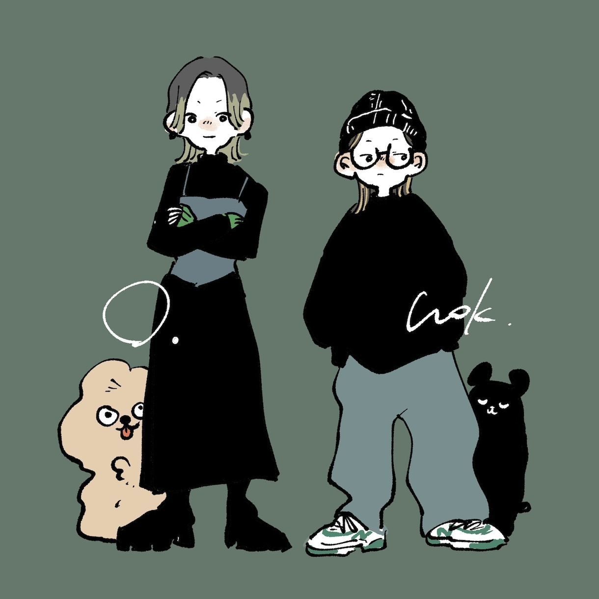 ゆるい人物イラストを描きます 眺めていたくなるような、飾りたくなるようなイラストを。 イメージ1