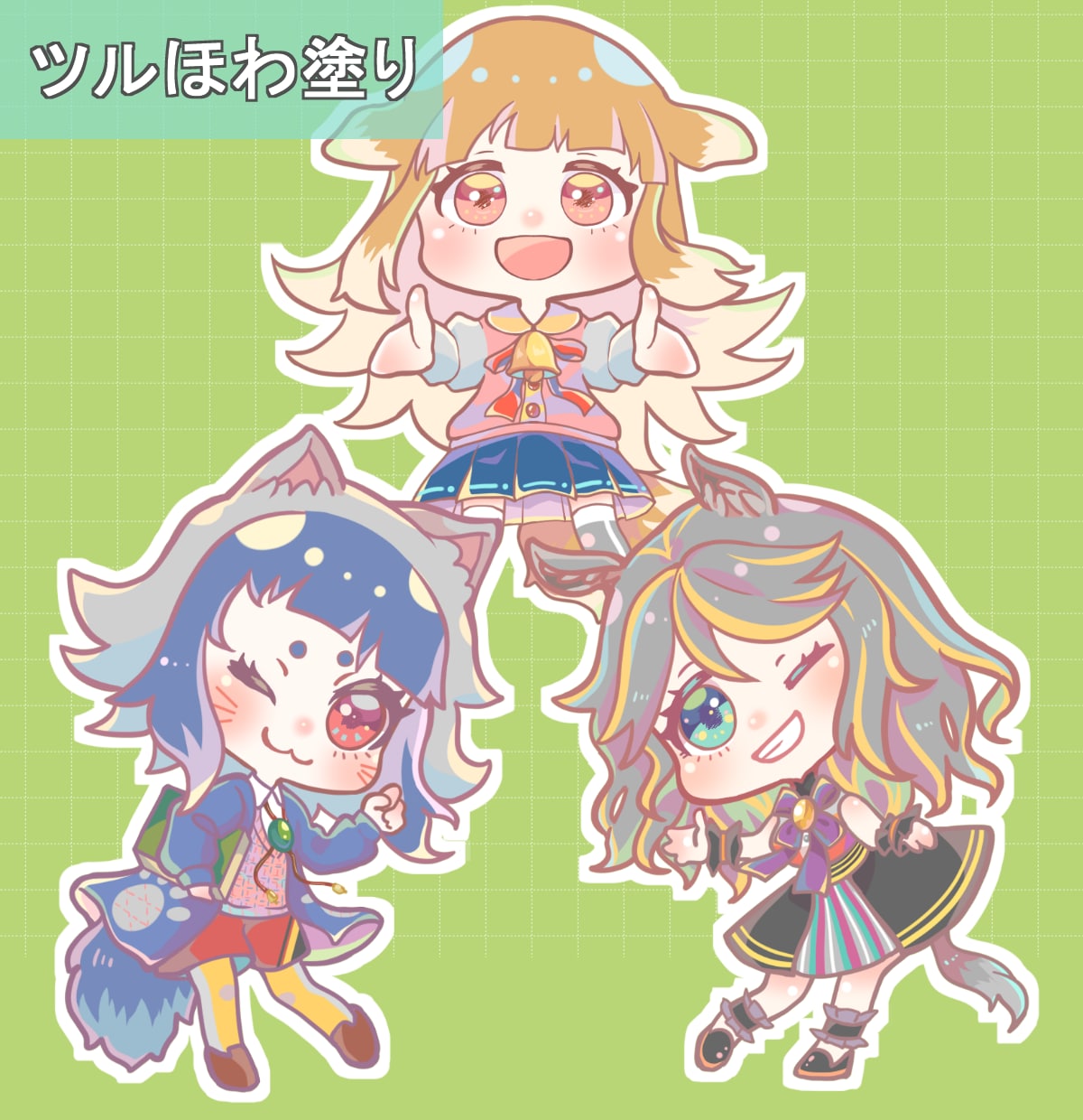 商用可！あなた好みのSNSイラスト描きます 商用利用可！キャラの立ち絵や表情差分もお任せください！ イメージ2