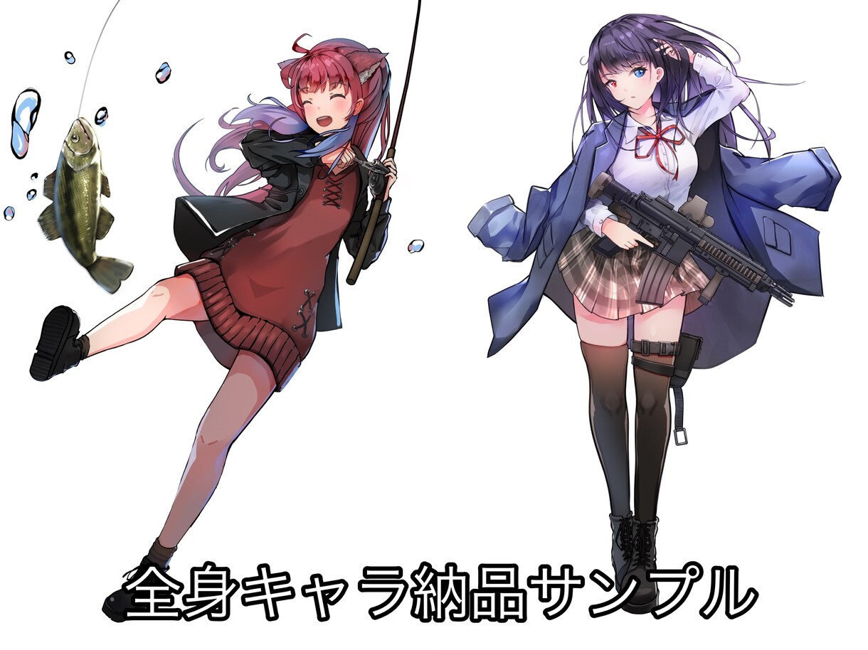 クオリティ高い、好みのイラスト対応します ゲーム内立ち絵、ライトノベル表紙、動画サムネイルなど イメージ3