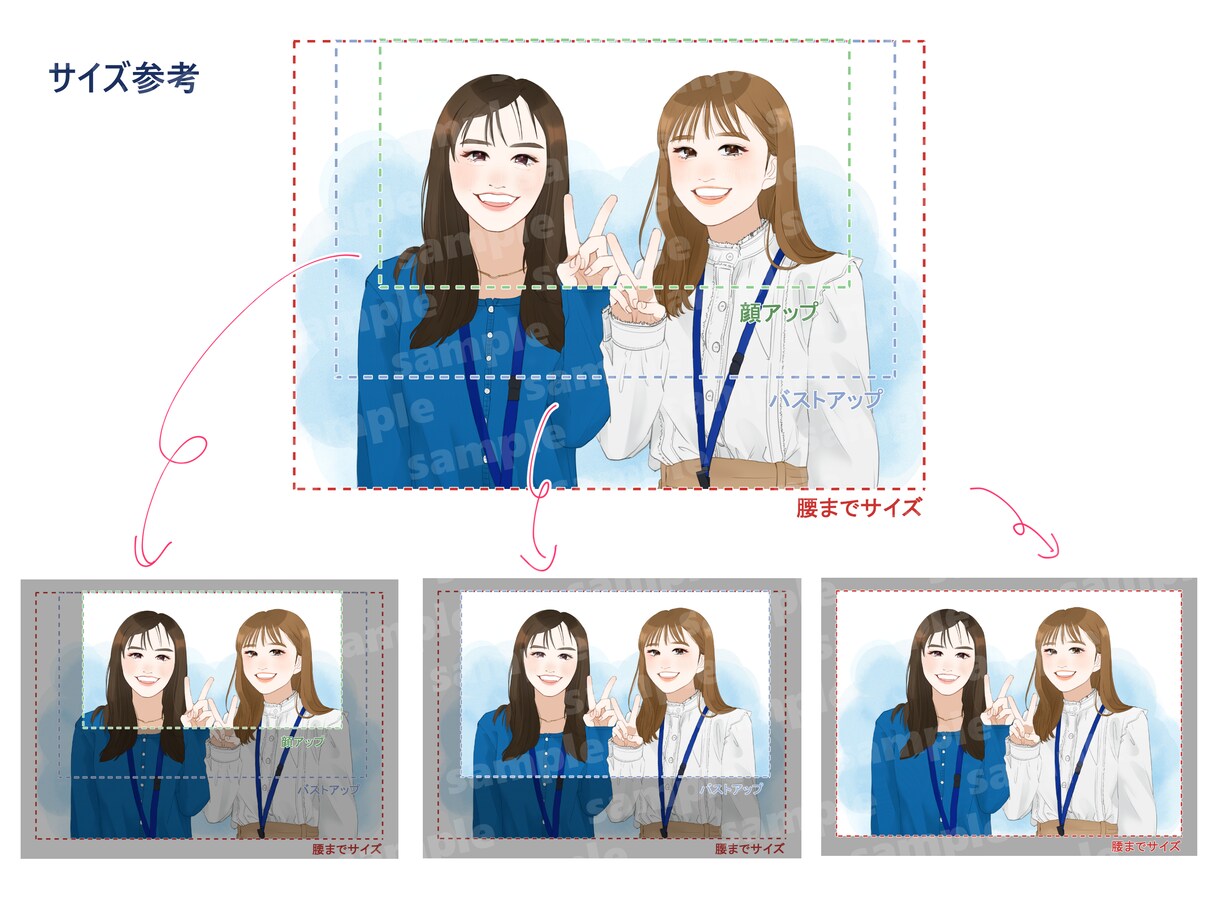 ほどよくアニメ調にした似顔絵イラスト制作を承ります アイコン、プレゼント、サムネイルなど幅広くお使いいただけます イメージ4