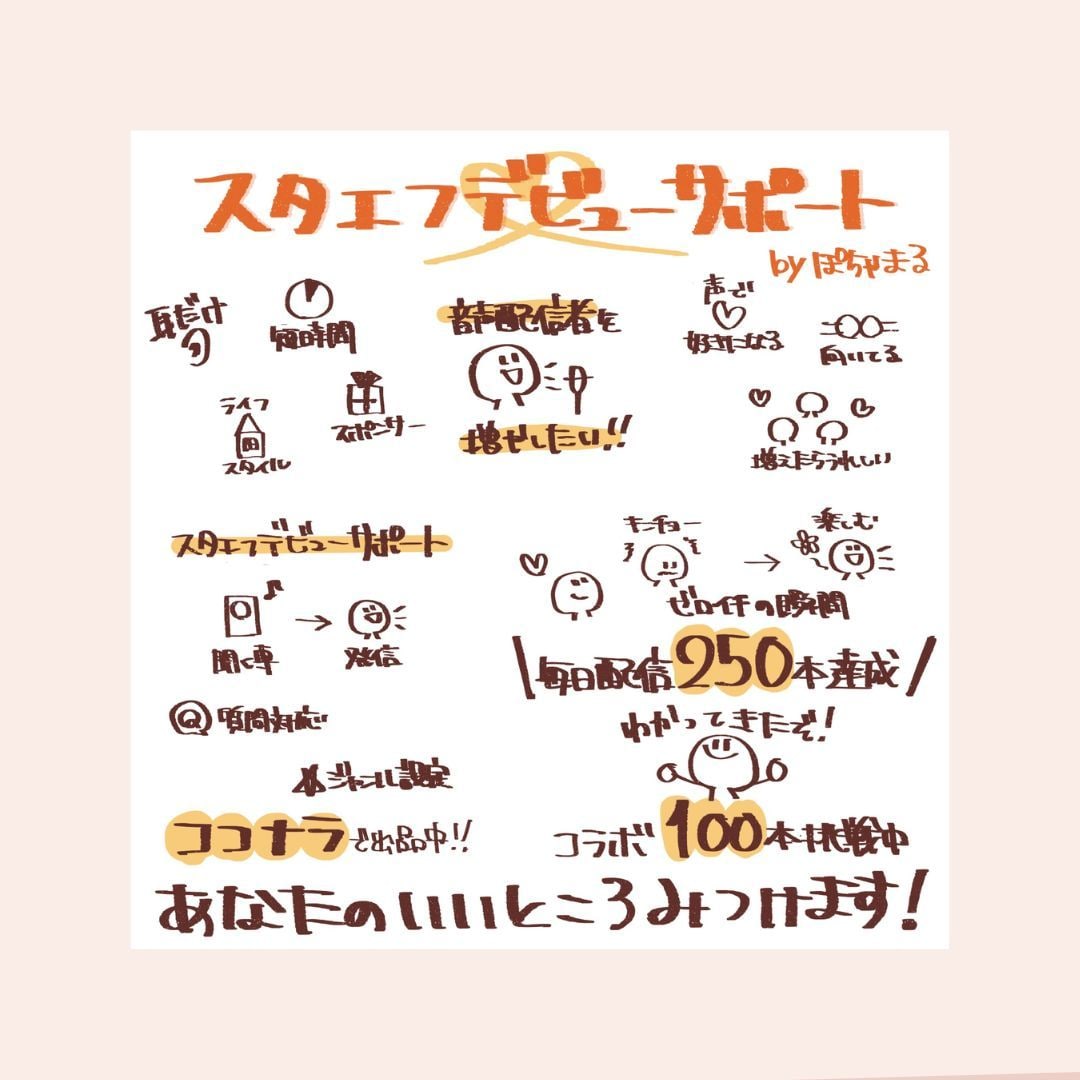 スタエフデビュー・継続配信・やる気UPを支えます 配信のお悩み教えてください！アプリ操作もアドバイス イメージ2