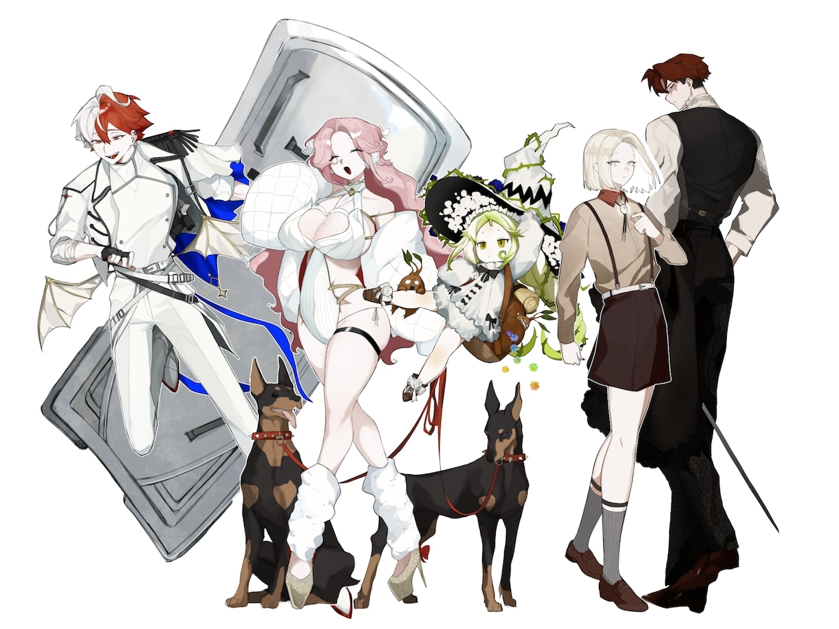TRPG・ゲーム等の立ち絵を制作します キャラクターデザインも可能です！ イメージ4