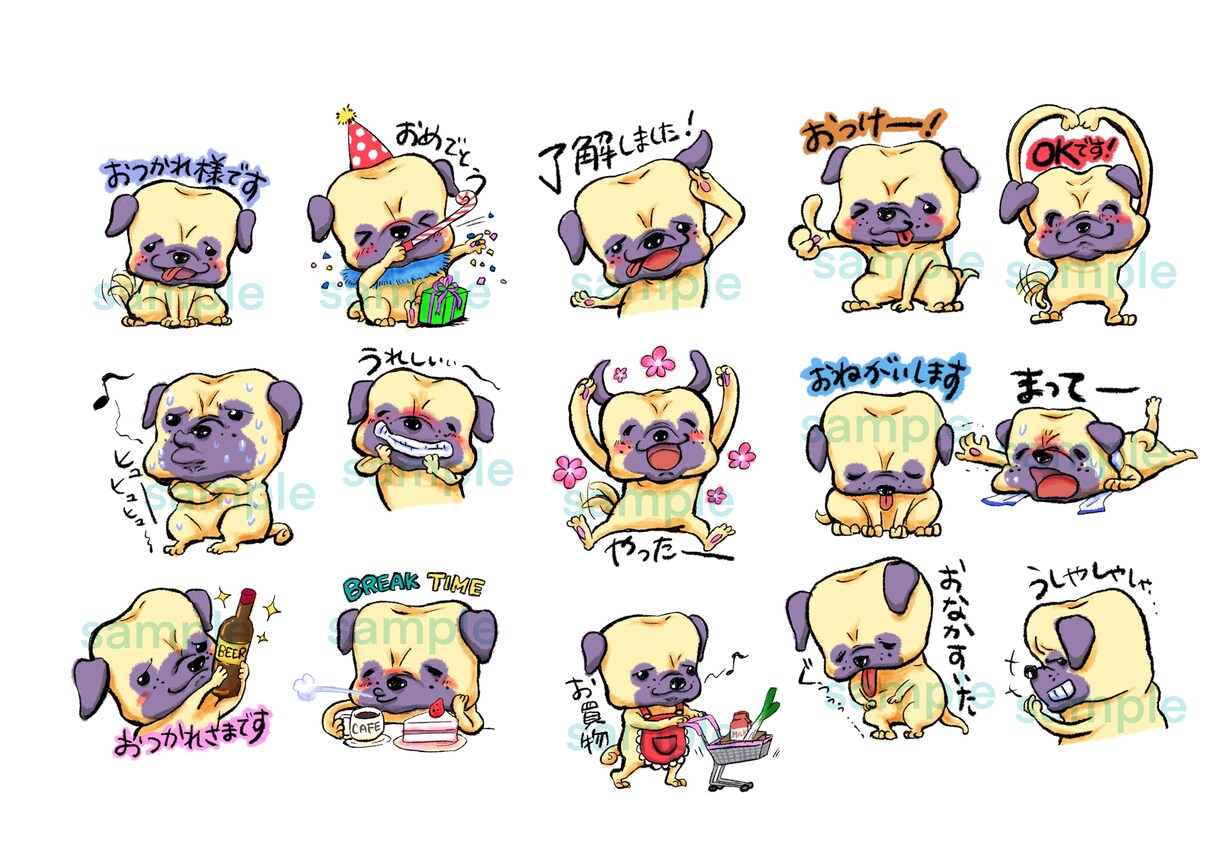 動物LINEスタンプ作成します 犬、猫、ウサギ、鳥類など何でも描きます！ イメージ4