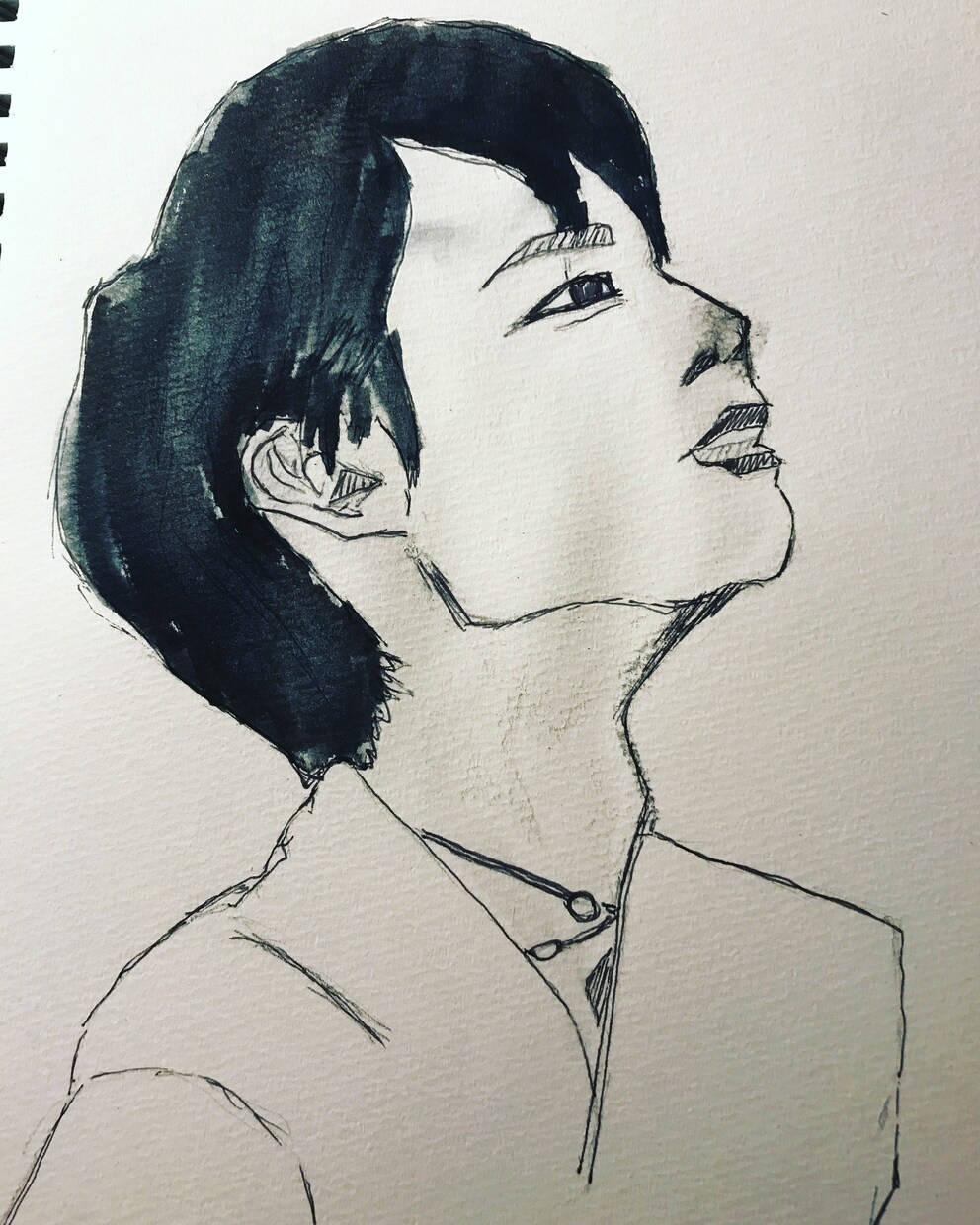 あなたの魅力的な似顔絵描きます 写真をもとに鉛筆画で味のある、線画のような似顔絵描きます。 イメージ7