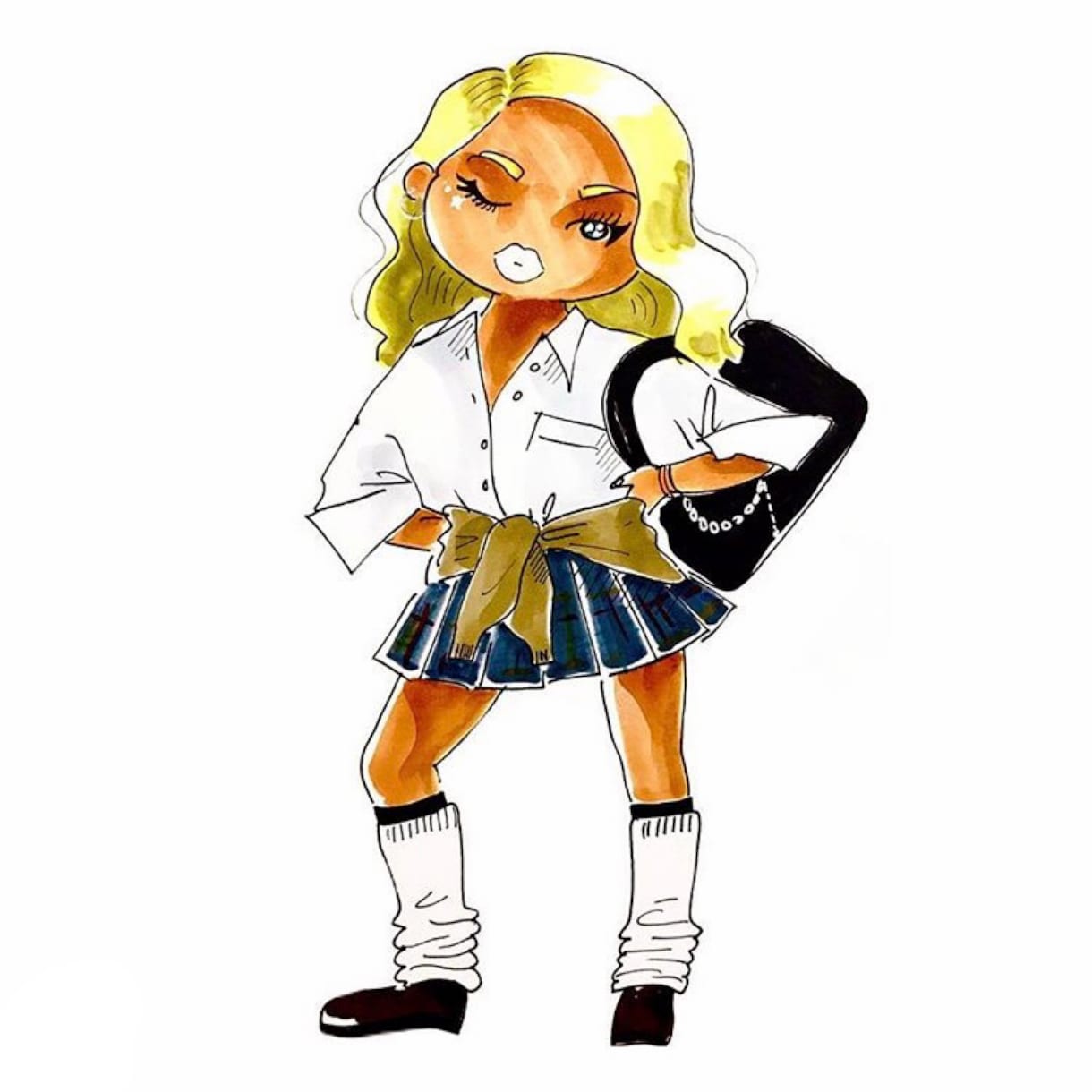 ポップな手描きイラストでスタイルイラスト製作します あなたをポップで愛らしいキャラクターに★（全身用） イメージ4