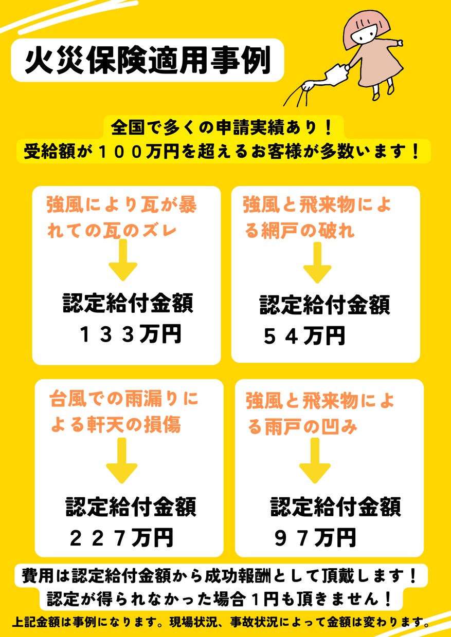 火災保険申請サポートをします 『火災保険』が『火災』にしか使えないと思っていませんか？ イメージ2
