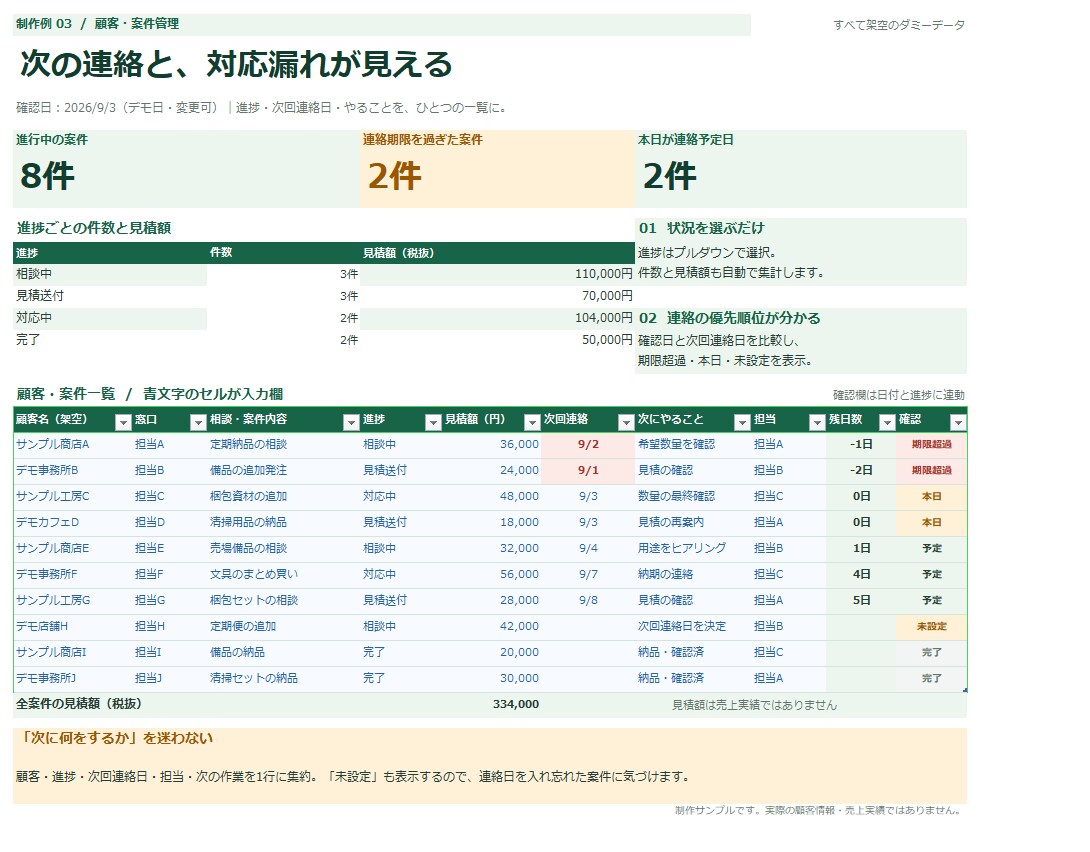 使いやすいExcel管理表を作成します 売上・顧客・在庫管理を、見やすく使いやすく イメージ4