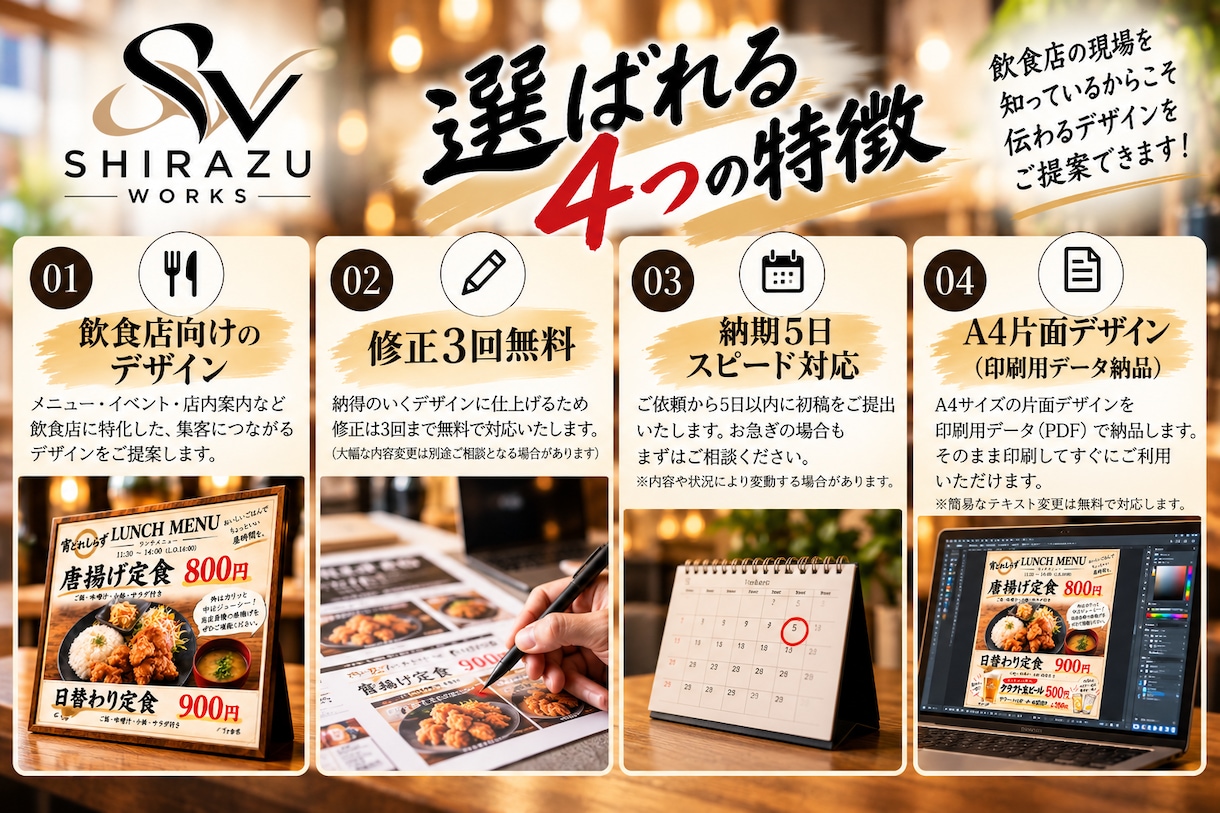 現役飲食店オーナーが売れるPOPを制作します メニュー・イベント告知など、伝わる販促デザインを制作 イメージ4