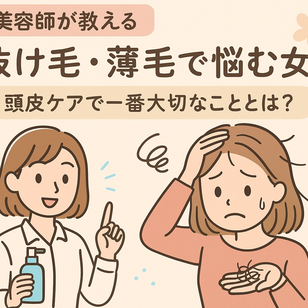 薄毛・抜け毛が気になる方に頭皮マッサージ教えます 薄毛、抜け毛の悩みは日々のケアが一番大切！まずは自宅ケアを！ イメージ1