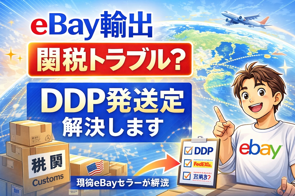 ebayでのDDP対応についてお答えします ちょっとしたことでも、悩みでもなんでも聞いてください！ イメージ1
