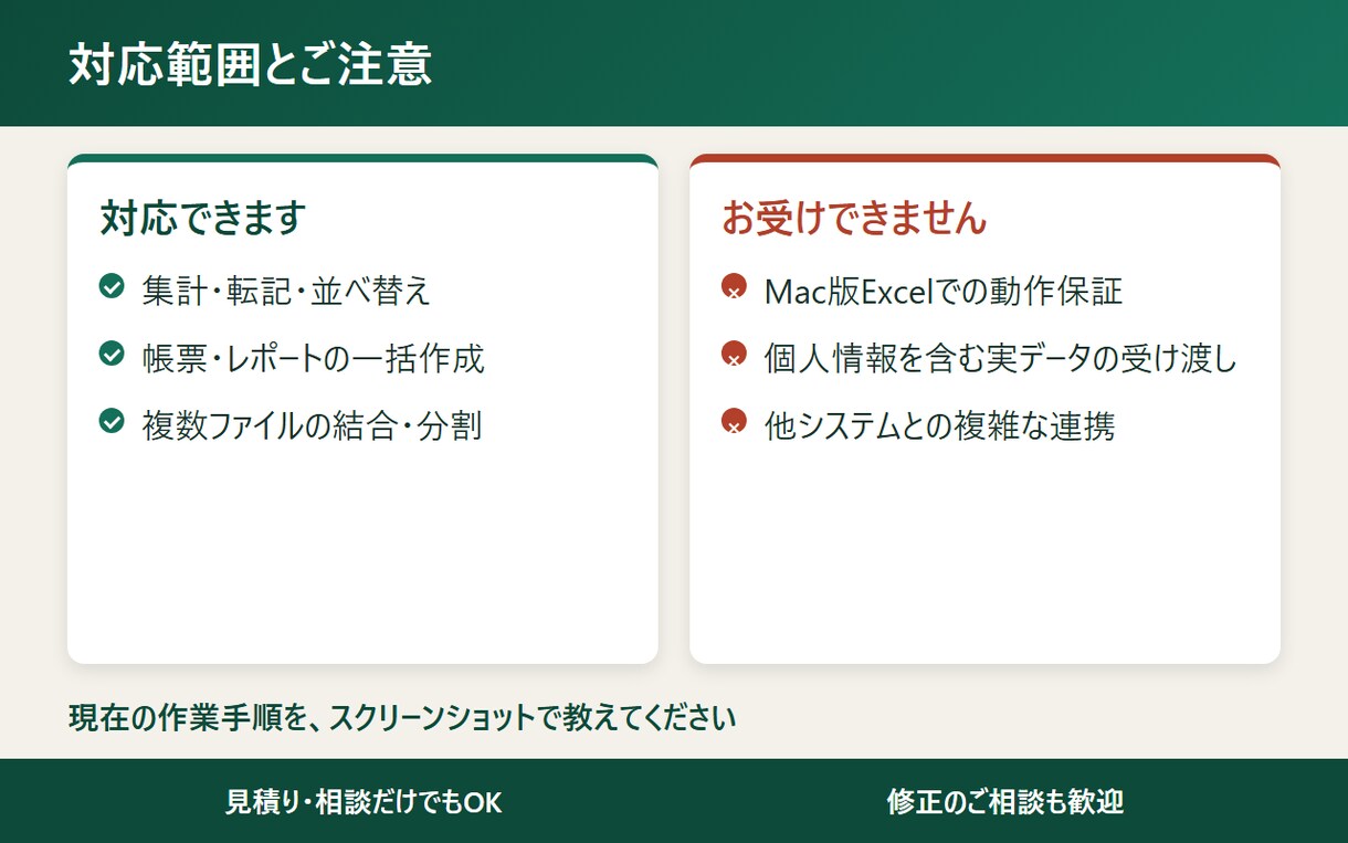 ExcelマクロVBAで作業を自動化します 集計・転記・帳票作成を自動化 使い方説明書付き イメージ4