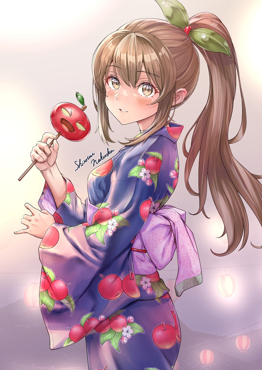 和服衣装の乙女・姫を描きます 可愛い、美しい和装・和服衣装の姫キャライラスト イメージ5