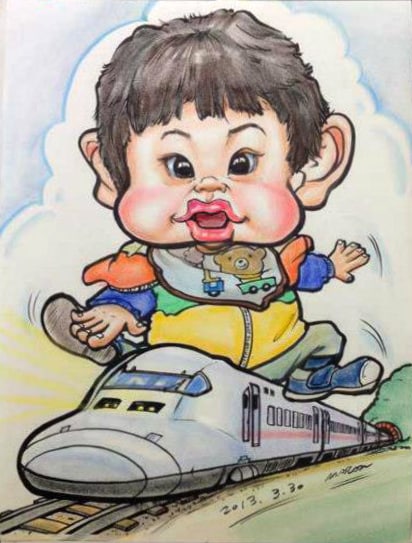 １名～3名の楽しくそっくりな似顔絵お届けします 【カラー1名描き】◎納期3日◎お店で大人気のカリカチュアです イメージ2