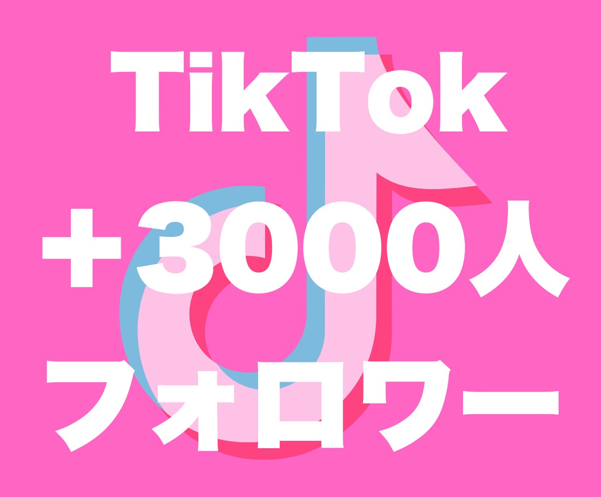 Tiktokフォロワー3000人増やします 評価貯まるまで最安★フォロワー確実に増加させます！ イメージ1
