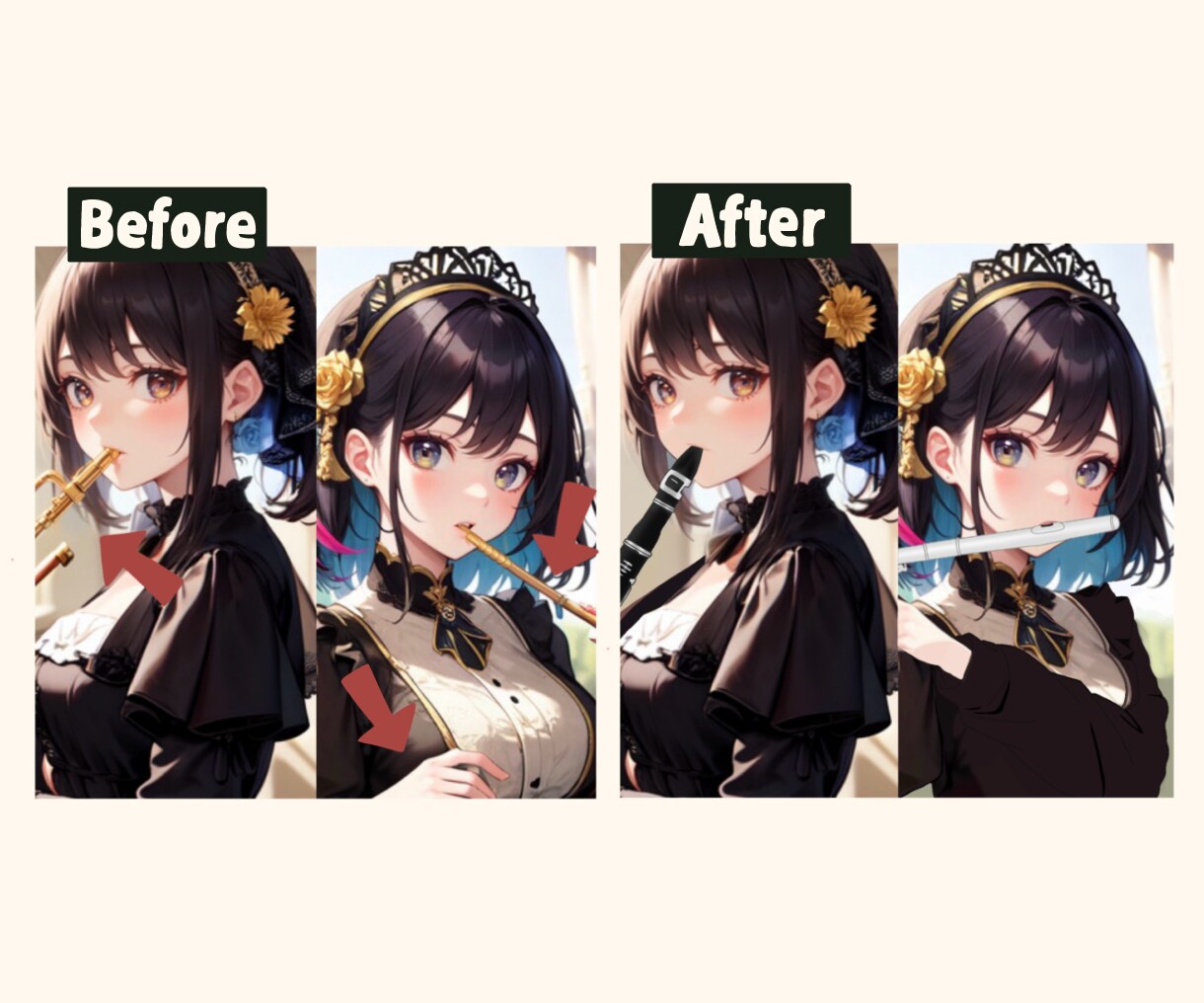 ご希望に合わせて【AIイラスト修正】します AIで作成したイラスト、手描きで微調整します！ イメージ3