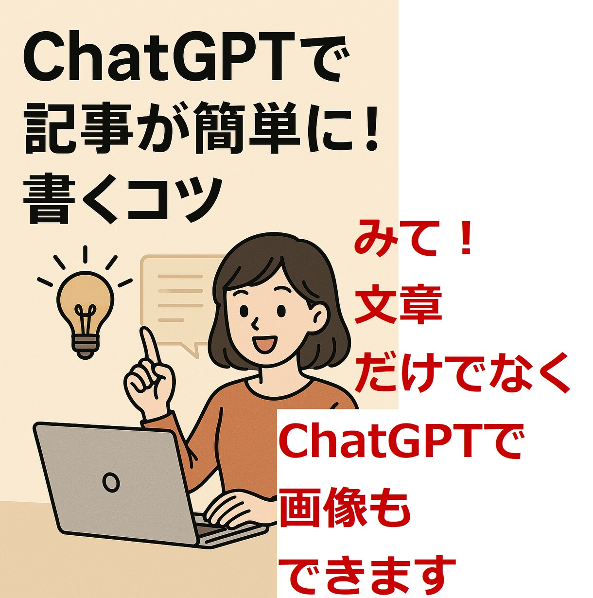 ChatGPTで記事が簡単に!書くコツ教えます 実が画像もできます。これもつくったもの イメージ1