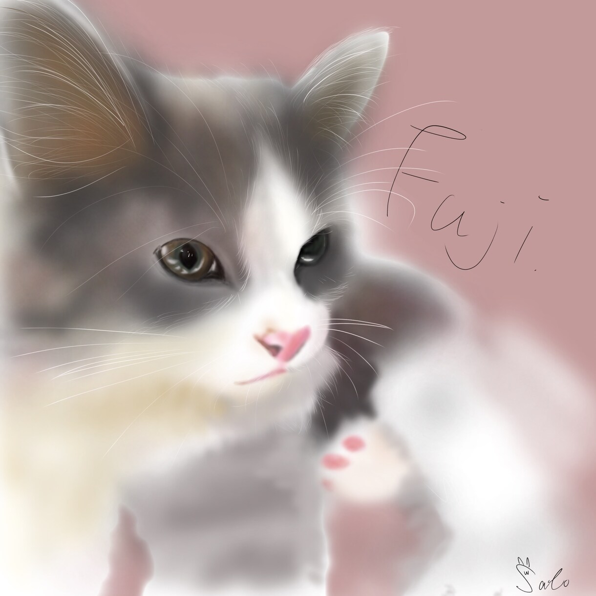 やさしい雰囲気で可愛くペットの似顔絵描きます わんちゃん、ねこちゃん、とりさん、ハムちゃんなどなど イメージ2