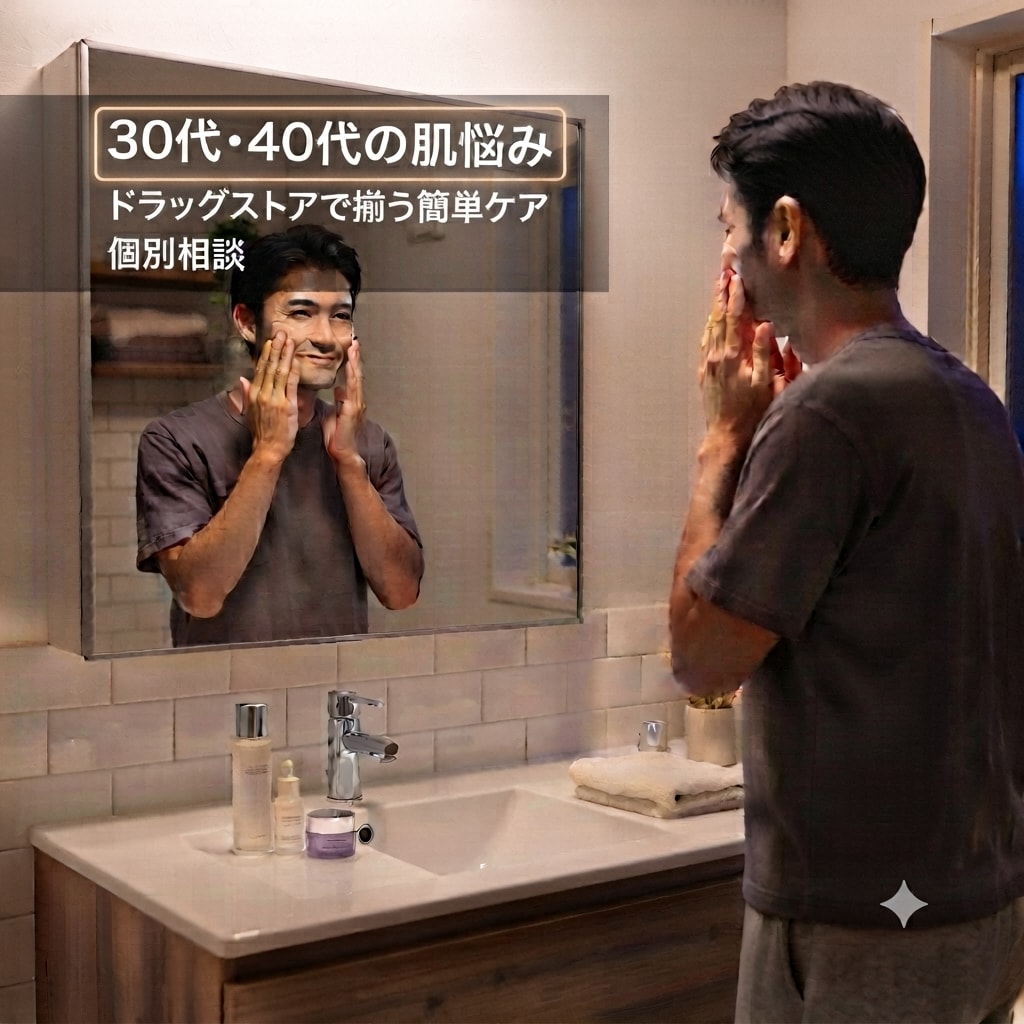 30-40代から。男のスキンケア相談乗ります 「何からすればいい？」を解決！忙しい男性のための清潔感アップ イメージ1