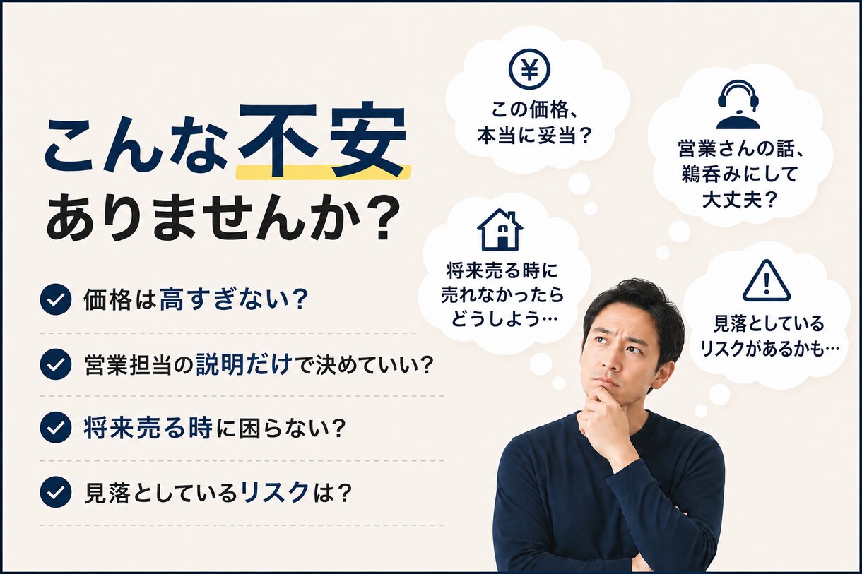 中古マンション購入前の不安を宅建士が整理します 価格・管理状況・将来売却時の注意点まで購入前に確認します イメージ2