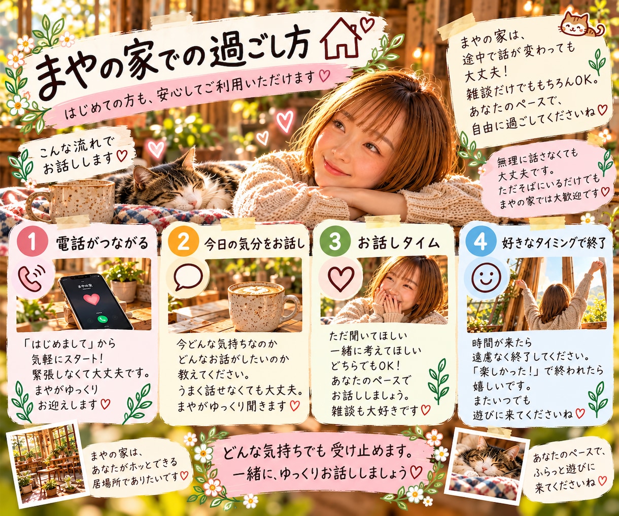 まやの家であなたのお話聞きます 悩みも雑談も大歓迎！気軽にふらっと遊びにきてね★ イメージ3