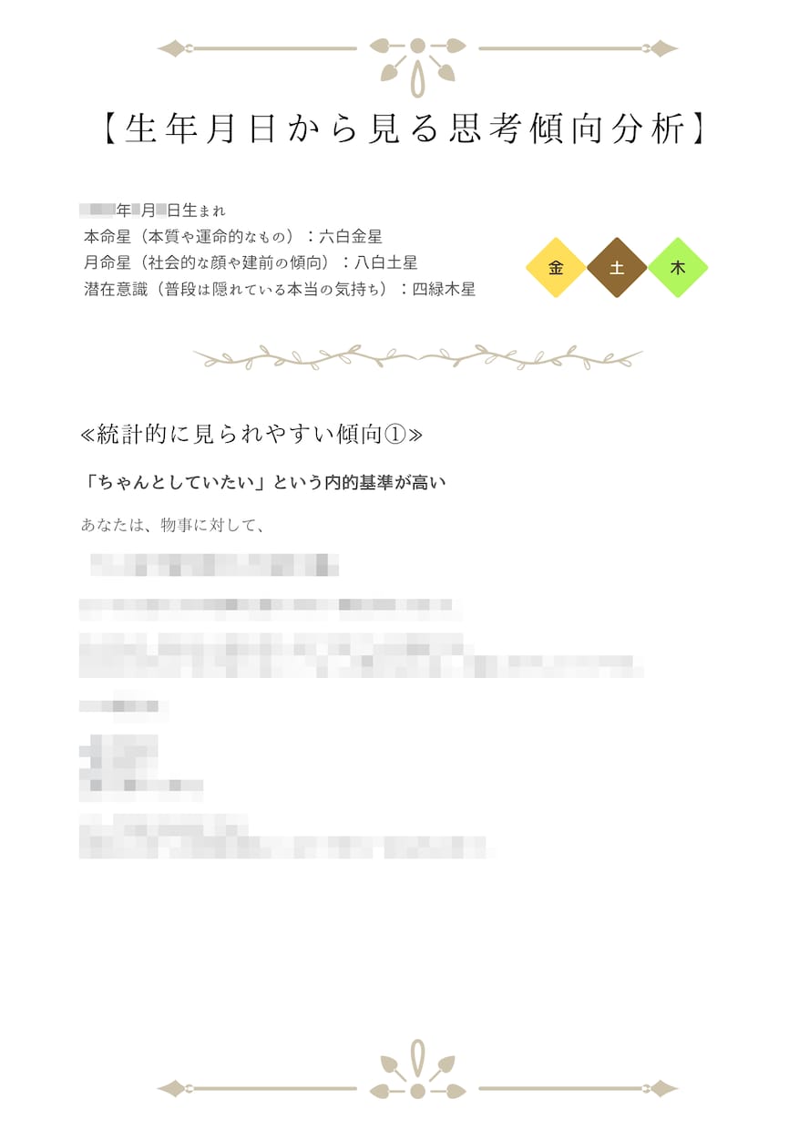 生年月日からの思考傾向｜考え方のクセを言語化します 占いではなく、思考構造の整理をします イメージ3