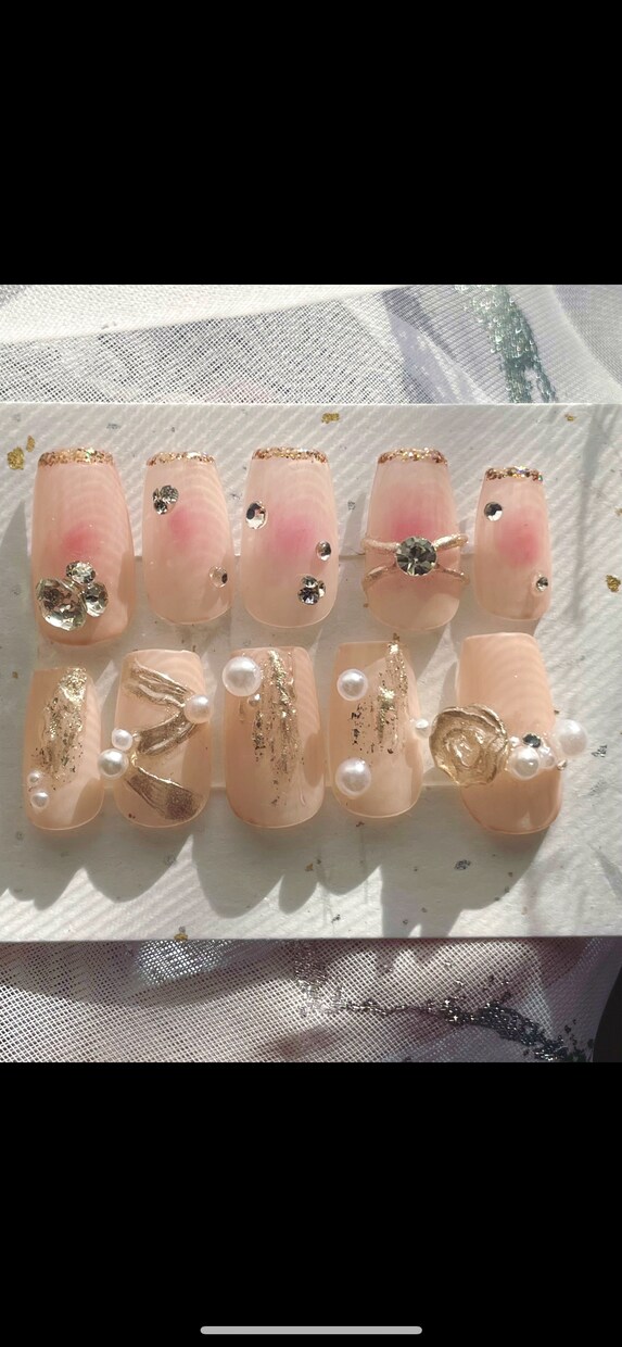 ウェディング用ネイルチップお作りします 特別な日を可愛いネイルで最高に華やかに✴︎ イメージ3