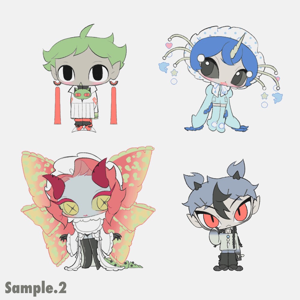デフォルメ度が選べる、SDキャライラスト作成します ポップな絵柄をグッズやアイコンに！ イメージ5