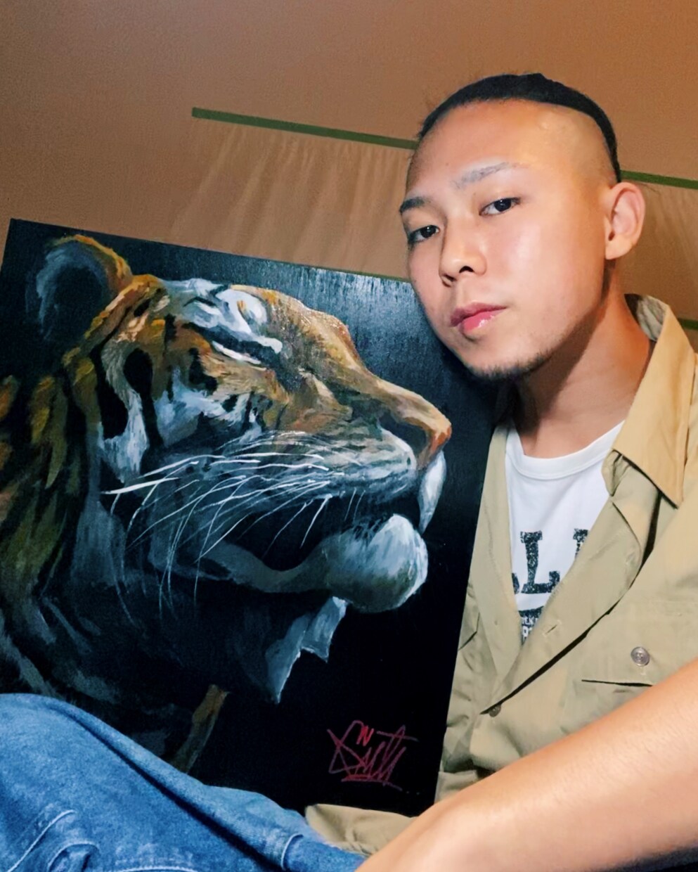 アクリル画の虎の原画描きます 部屋に絵画を飾りたい方、記念にプレゼントしたい方にオススメ イメージ8