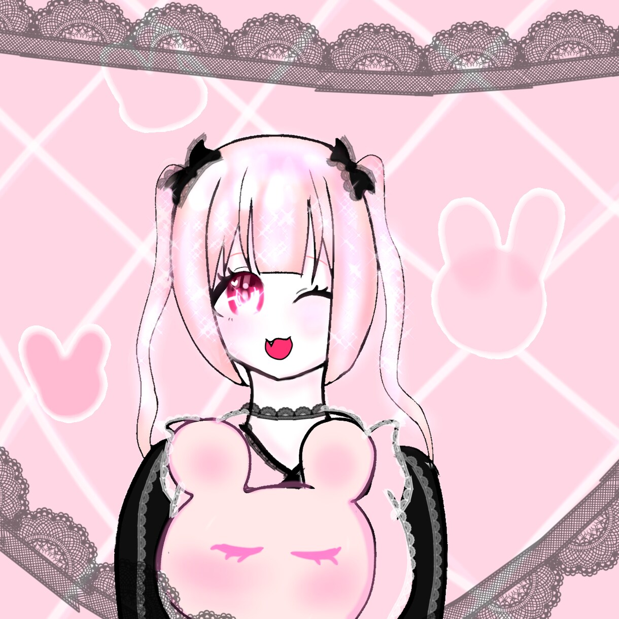 可愛いミニキャラ書きます きらきらした可愛い女の子ミニキャラ書きます イメージ1