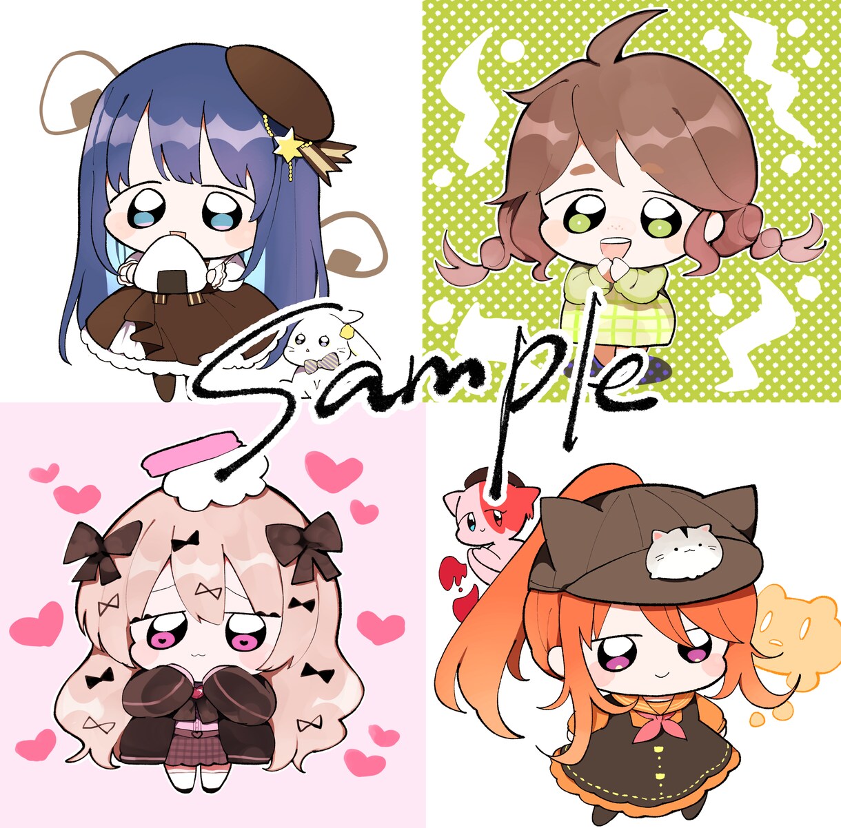 2体ちいちゃいいのち(デフォルメイラスト)描きます ちびキャラです、2体で3000円です。 イメージ3