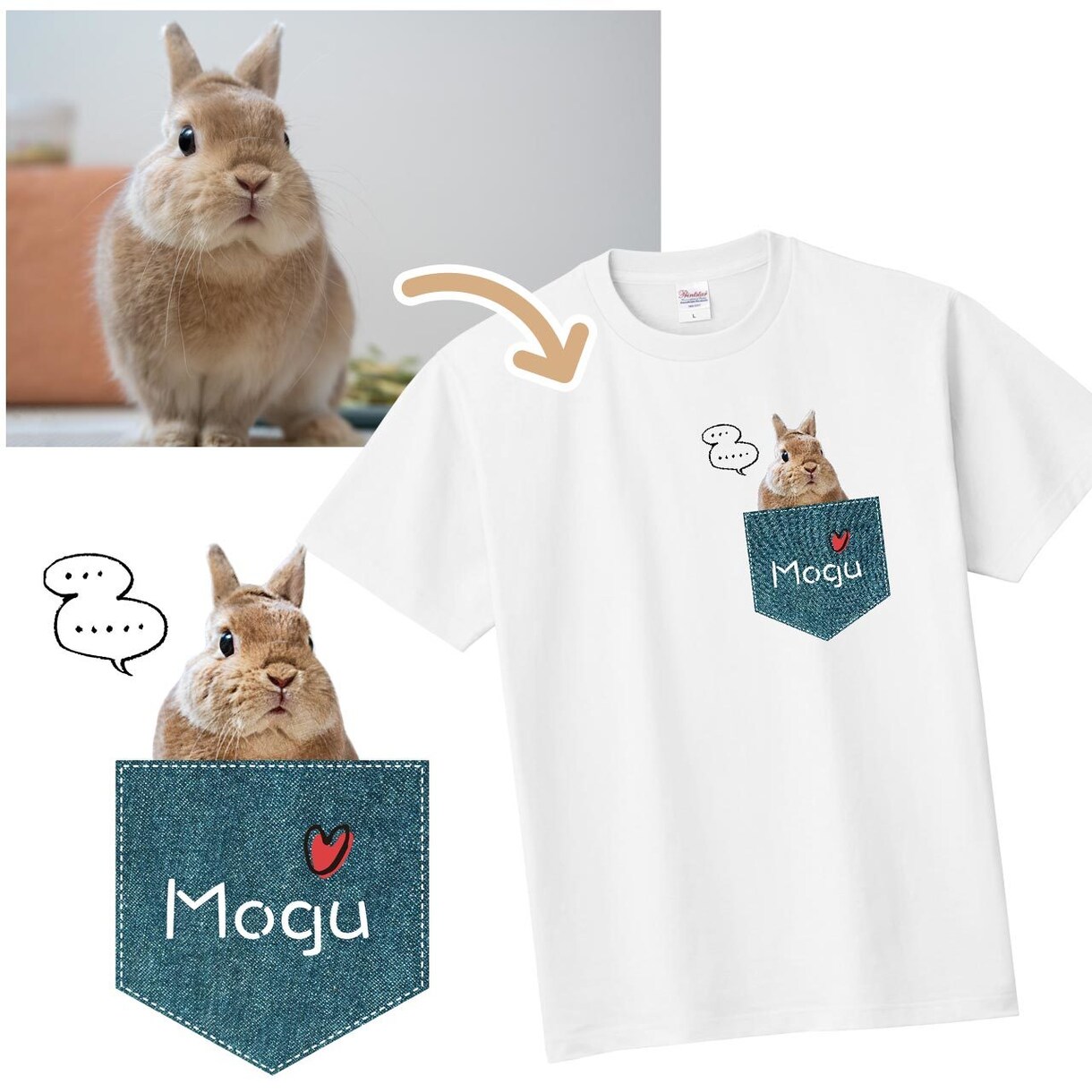 うちの子写真でポケット☆Ｔシャツをお作りします 〜スマホで撮った写真でもイケるかも♡ イメージ10
