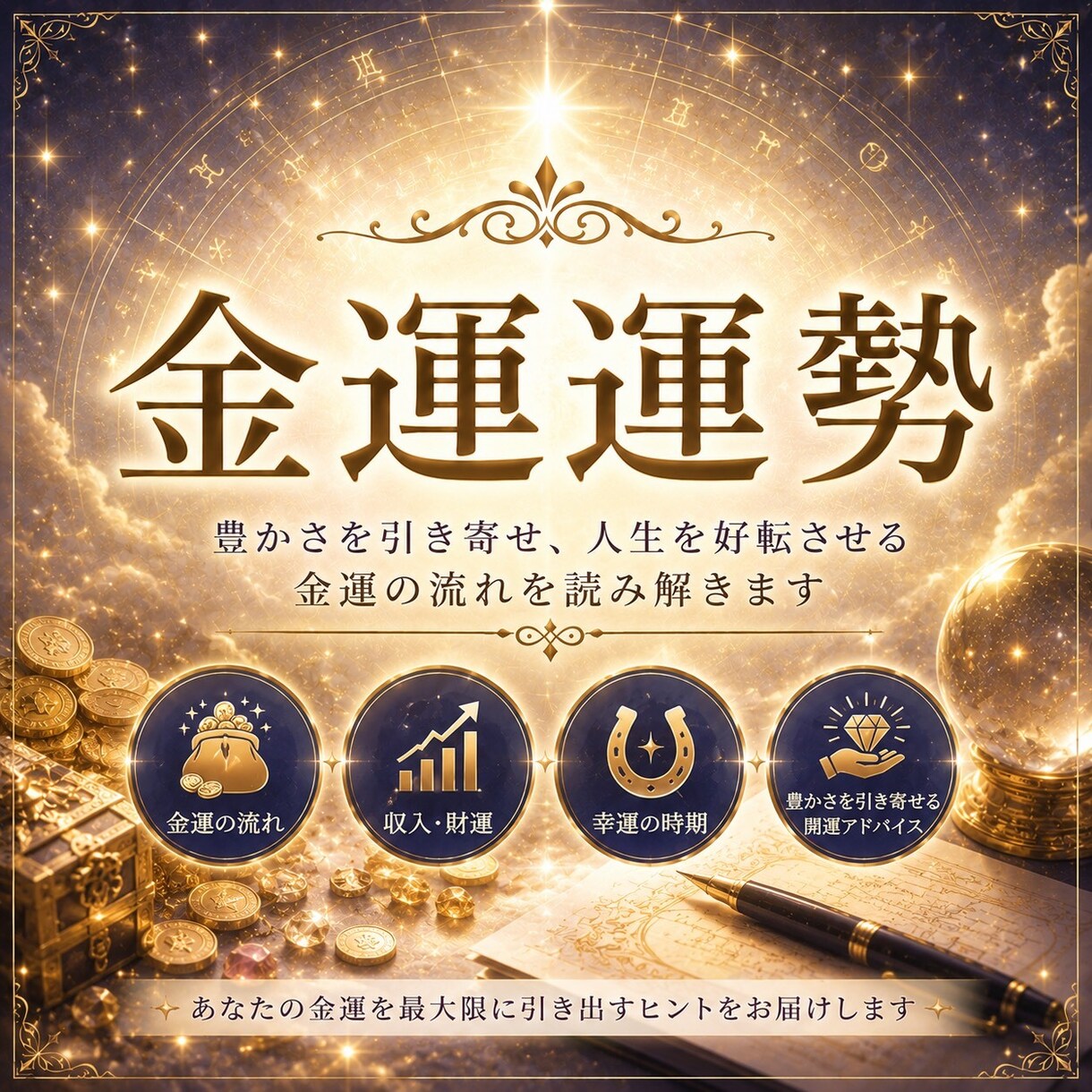 貴方様には、お金を引き寄せる力があります 収入は、才能を知ることで変わり始める。 イメージ1