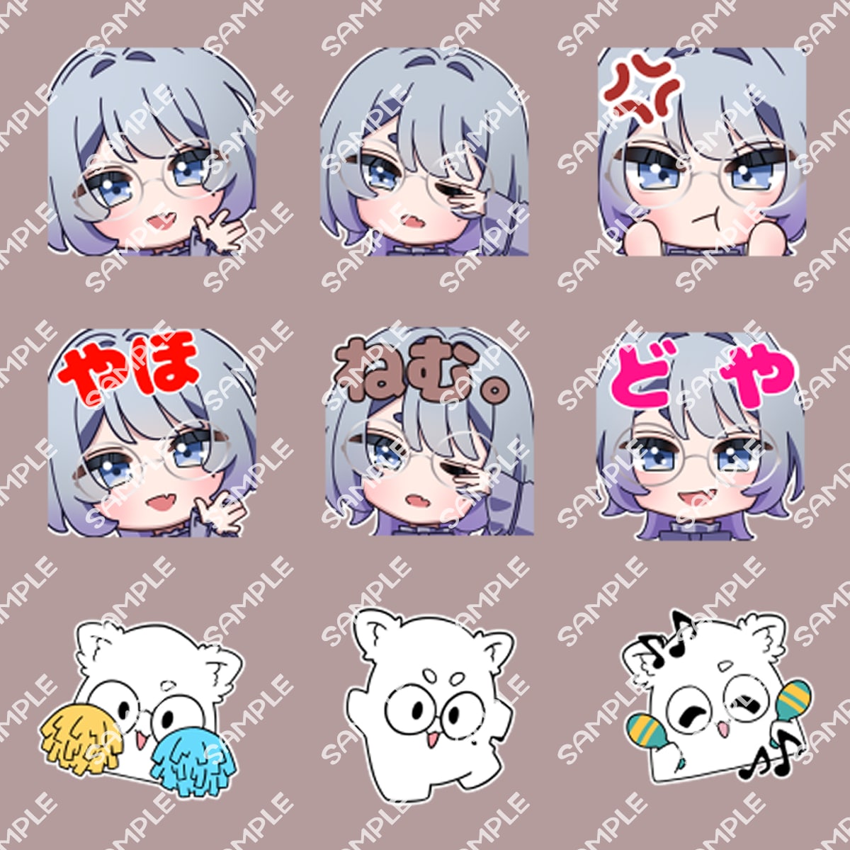 配信用のスタンプ・バッジイラストを作成いたします SDイラスト（バストアップ）、ゆるキャラ対応可能 イメージ1