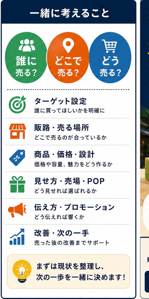 お土産・食品の販売戦略、販路開拓を一緒に考えます あなたの商品の勝ち筋を一緒に探しましょう！ イメージ3