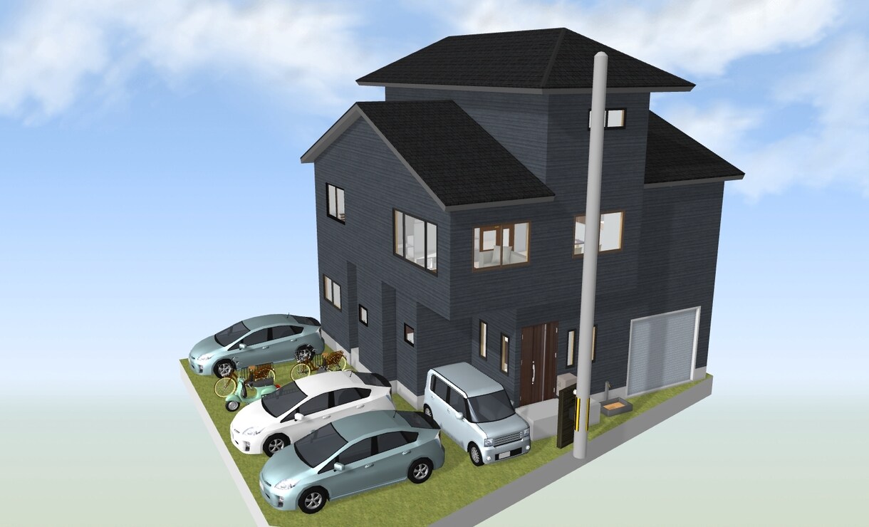 注文住宅の平面図と3Dレイアウトを作成します 新築中古戸建てマンション問わず。家具レイアウトも可！ イメージ1