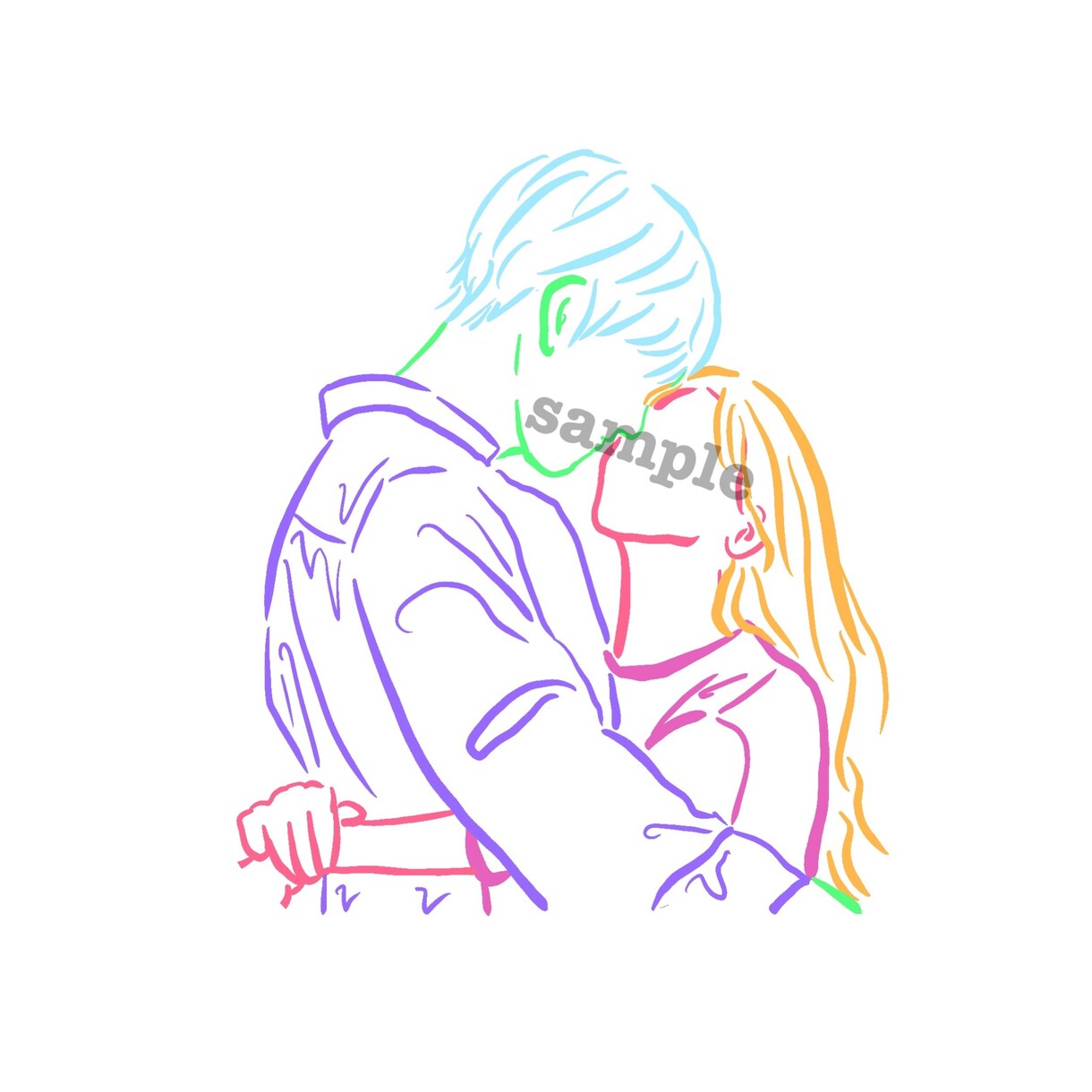 アイコン用✴︎カラフルライン✴︎でイラスト描きます 【　程よくPOPでシンプルな線画が程よく映えて程よくイイ　】 イメージ7