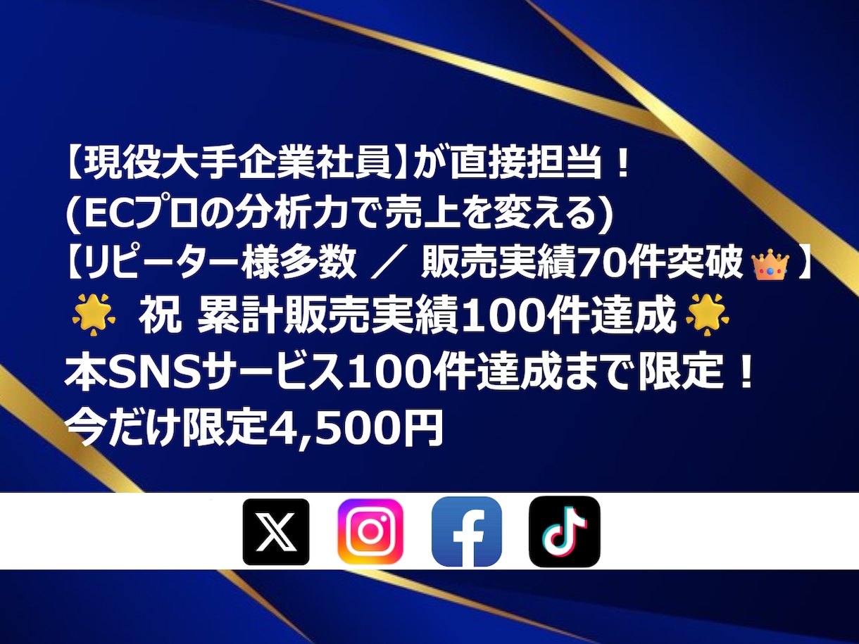 リピート多数 SNS改善のプロがショップ支援します 売上変えるプロの伴走。リピーター多数で安心の支援。 イメージ1