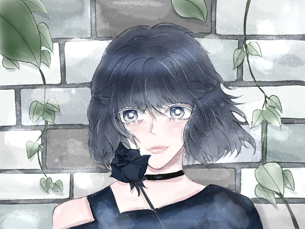 透明感あるエモいイラストを作成します --目を惹かれるイラストを作成します-- イメージ2