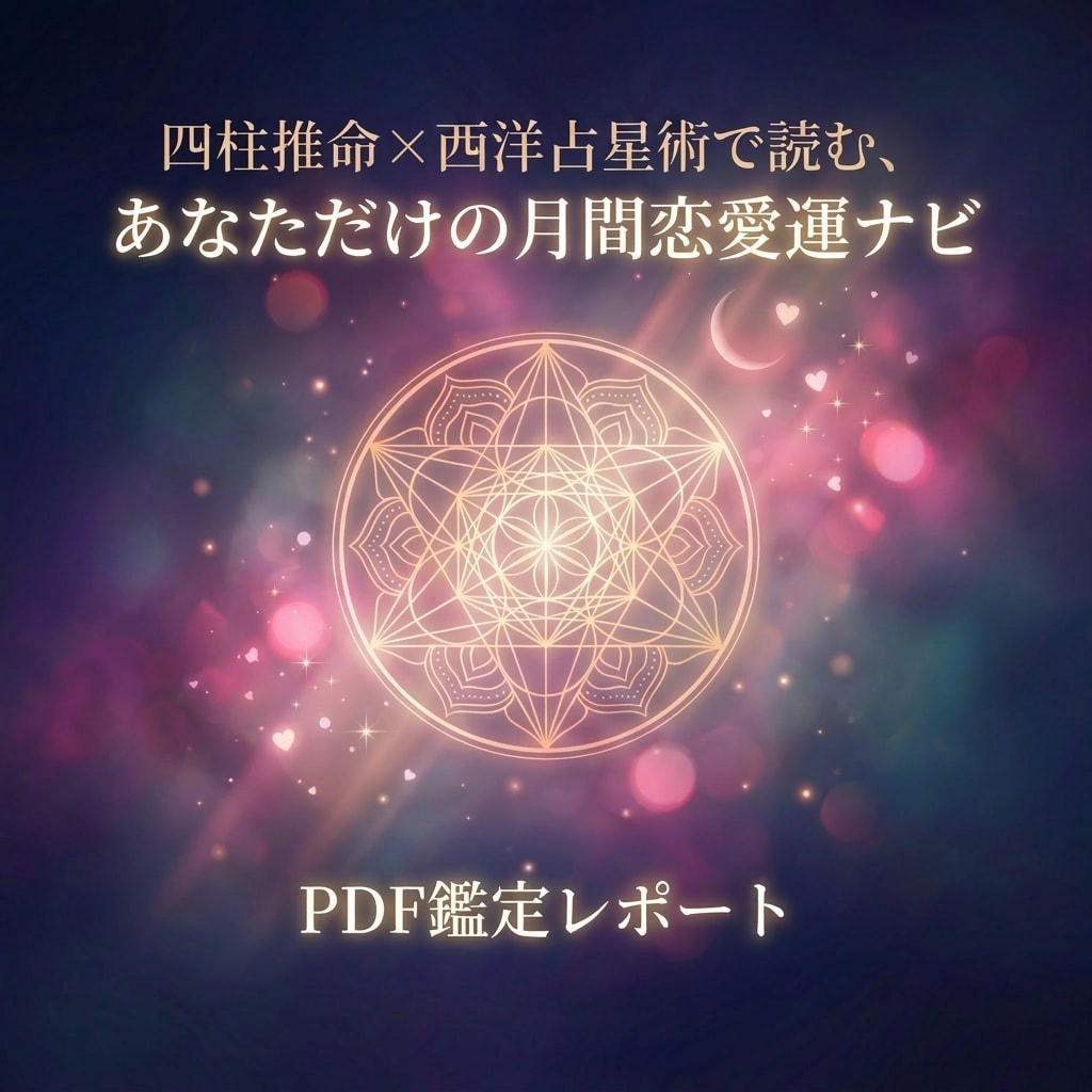 四柱推命×西洋占星術で今月の恋愛運を鑑定します 今月の恋どう動く？金星と流月で読む恋愛運｜最短即日 イメージ1