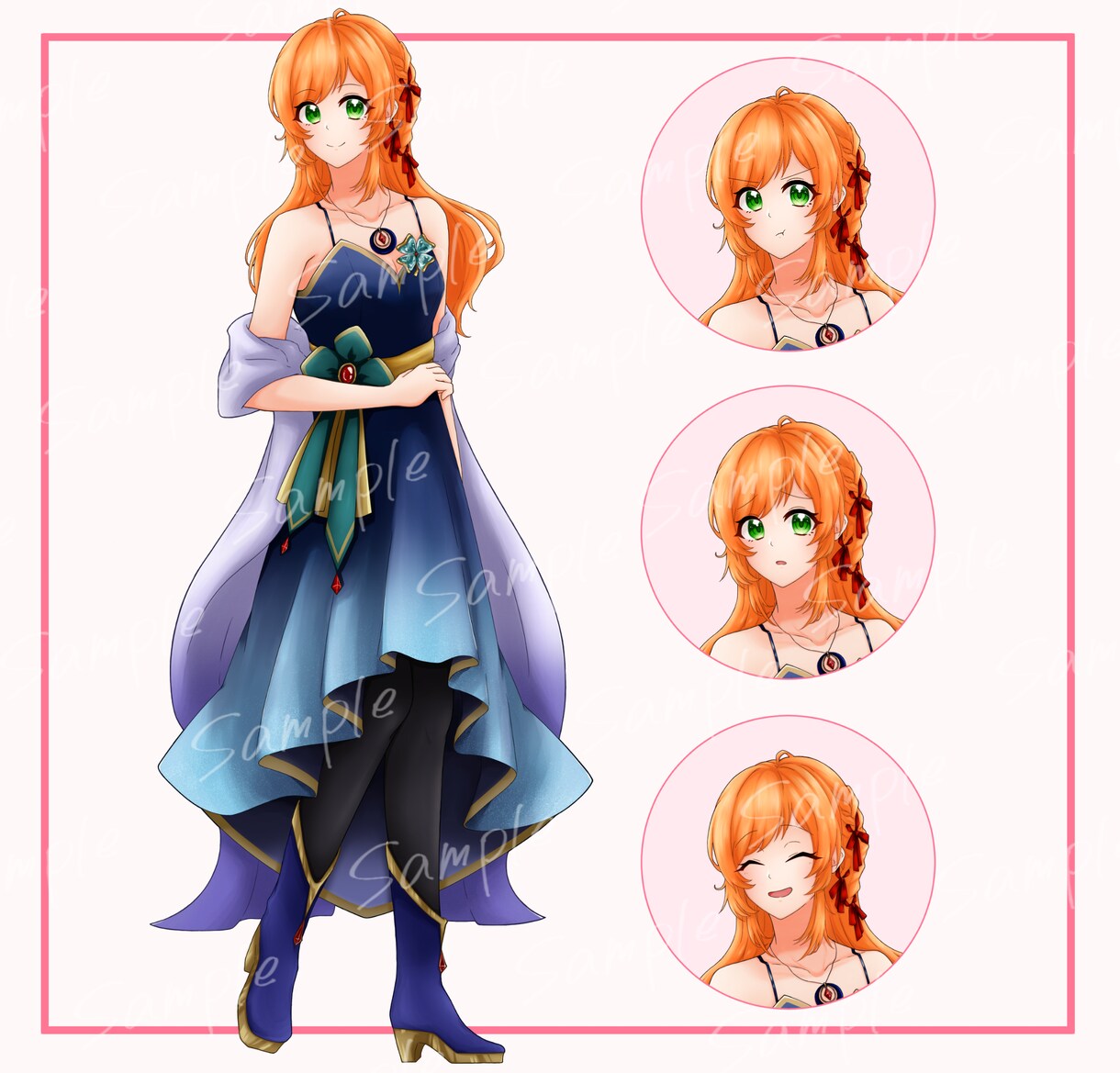 ご希望に沿った立ち絵イラストお描きします TRPG、配信、オリキャラの設定画などに！表情差分承ります！ イメージ1