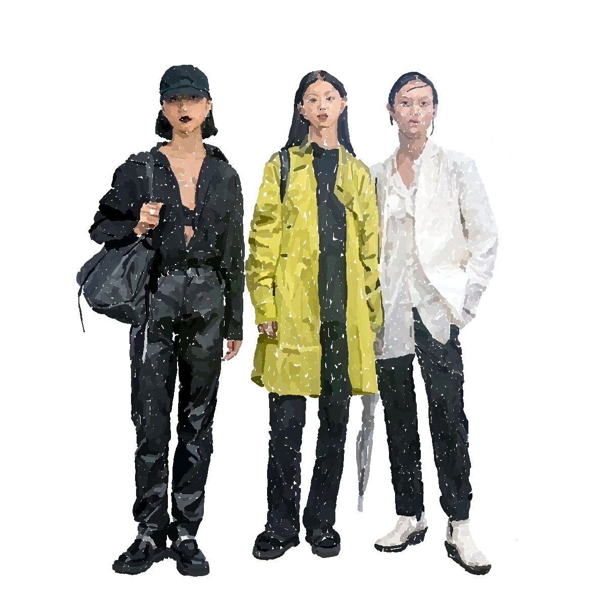 SNS等にも使えるファッションイラスト描きます 商用OK!お気に入りの写真をおしゃれに残しませんか？ イメージ7