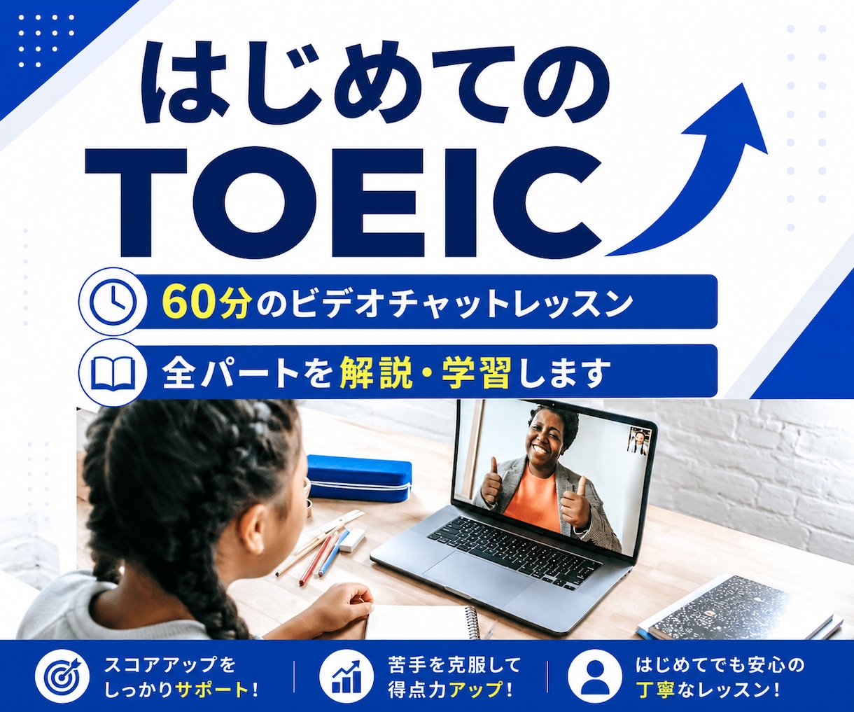 TOEICをはじめて受ける方にレッスンを提供します TOEICを初めて受ける方に全パートの解法を伝授します！ イメージ1