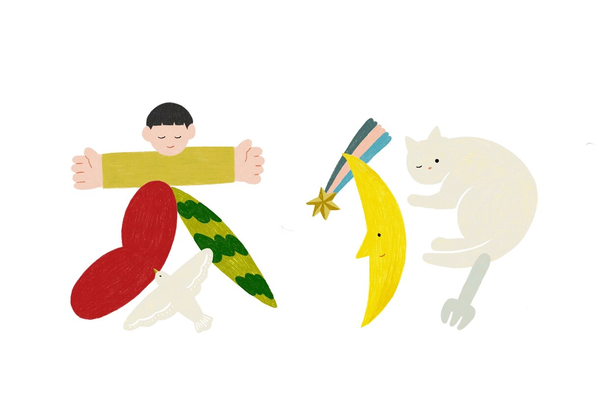 ずっと飾れる、温かい命名書お作りしまます 型にはまらない、温かいイラストで、大切な名前をアート作品に イメージ2