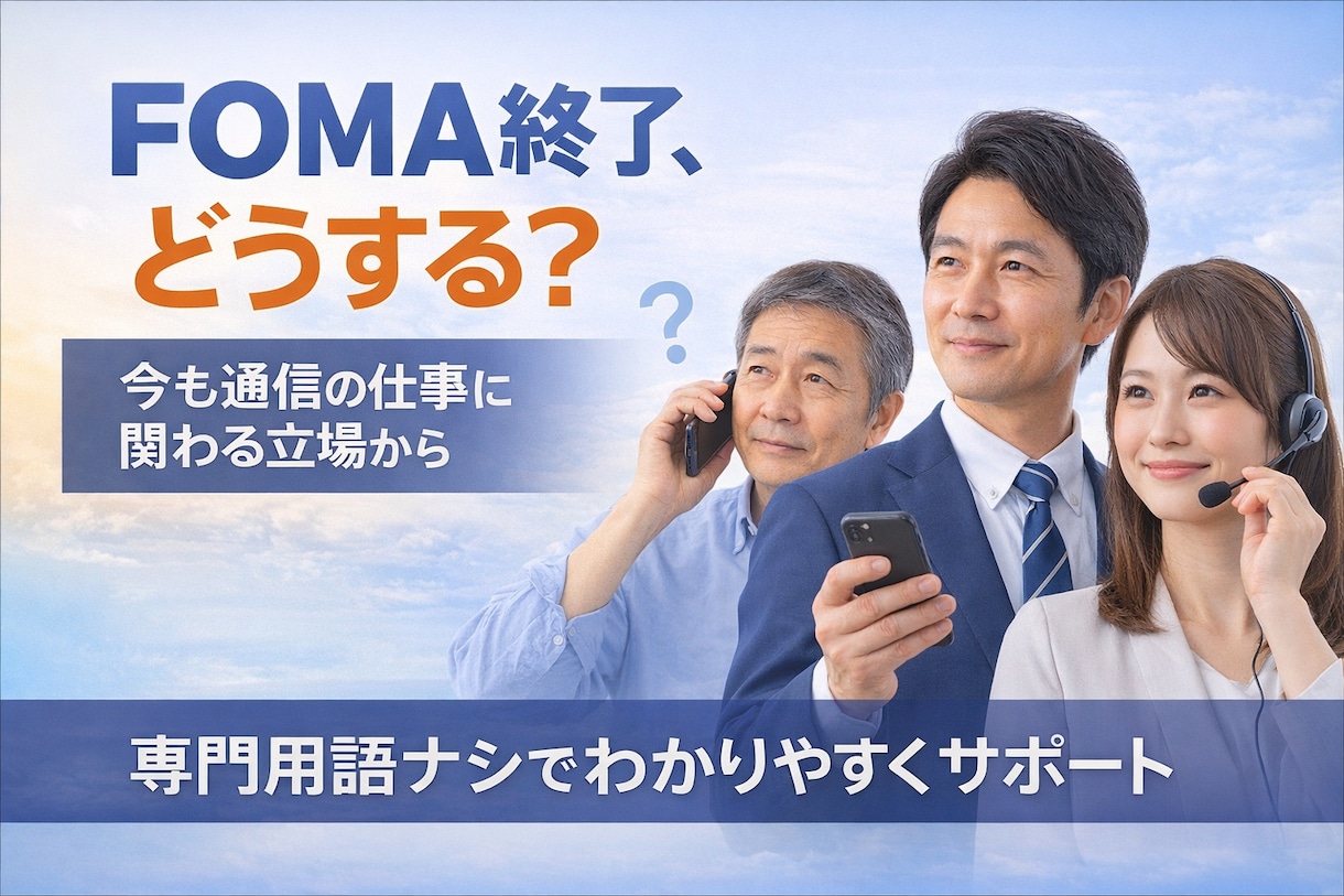 ガラケー終了・機種変更の不安を解消します 現役で携帯相談に関わる立場から丁寧に対応 イメージ1