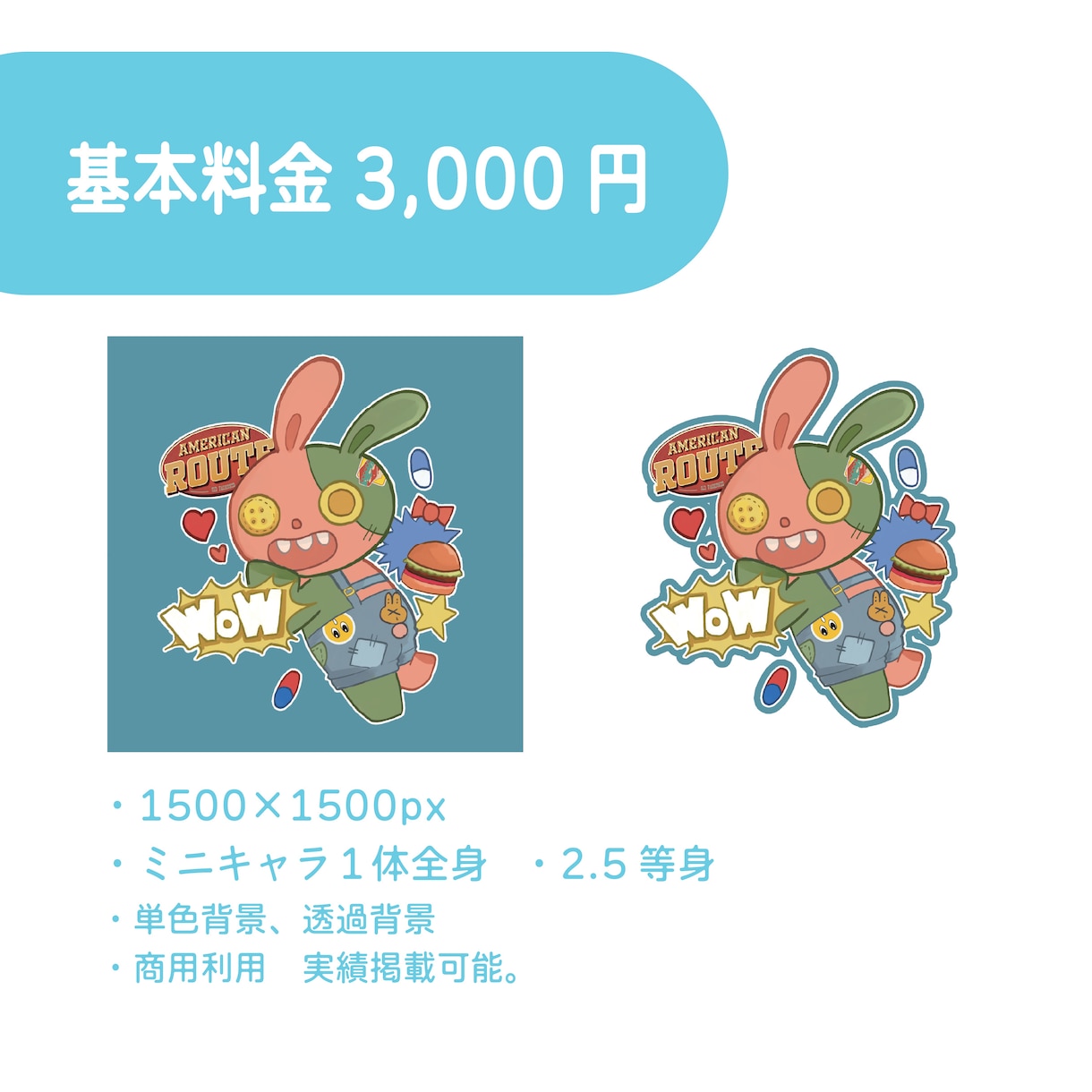 SDキャラ、ミニキャラ制作します 装飾多めからシンプルなものまで、可愛いミニキャラを制作します イメージ2