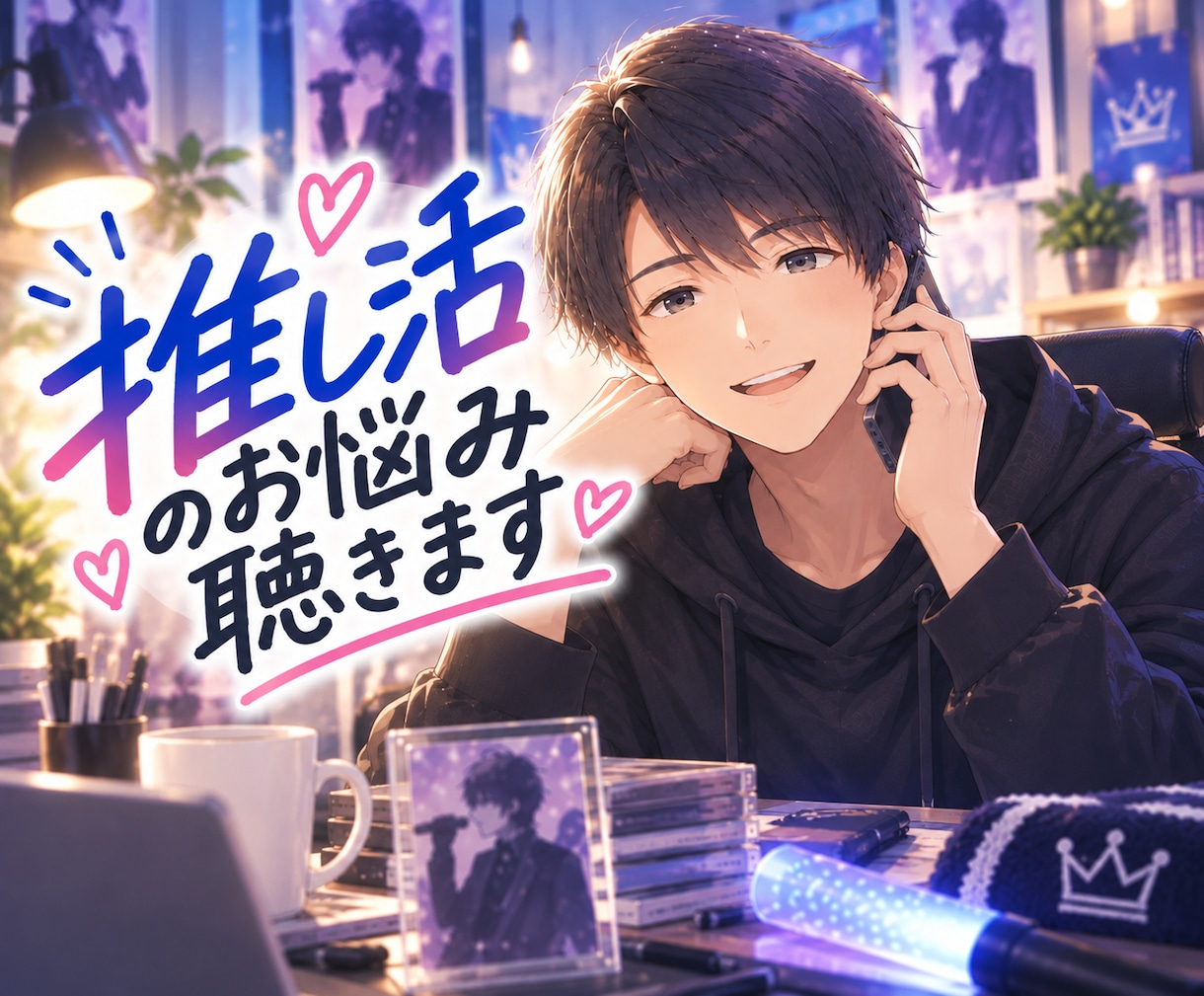 サンプルボイスあり☀️推し活のお悩みをお聴きします ⭕️恋愛感情⭕️依存・執着⭕️出費⭕️孤独⭕️光と闇⭕️詐欺 イメージ1