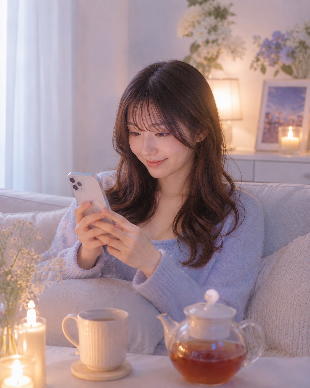誰かと話したい夜に⭐️まったりお相手します 寝る前にほっとひと息♥夜の寄り添いチャット イメージ2