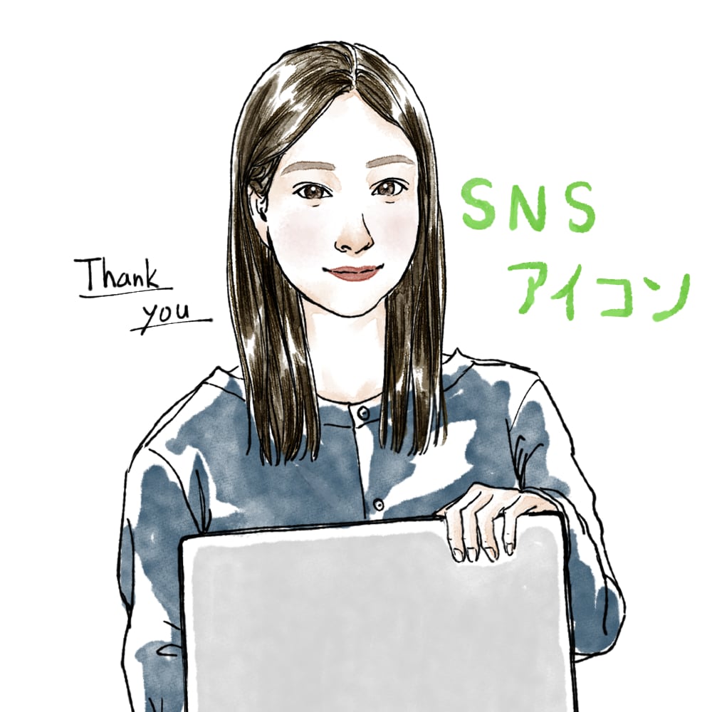 繊細な水彩タッチの人物アイコンイラスト描きます 似顔絵◎商用◎|SNSアイコン|副業アイコン|日常使いも◎ イメージ1
