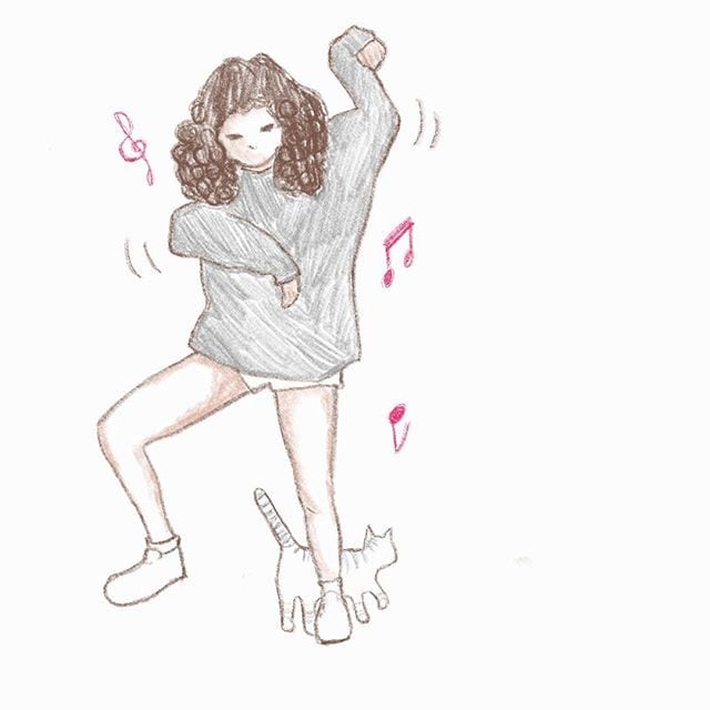 鉛筆テイストで全身のイラスト描きます ファッションコーディネートやヨガのポーズ、ダンスなど イメージ3